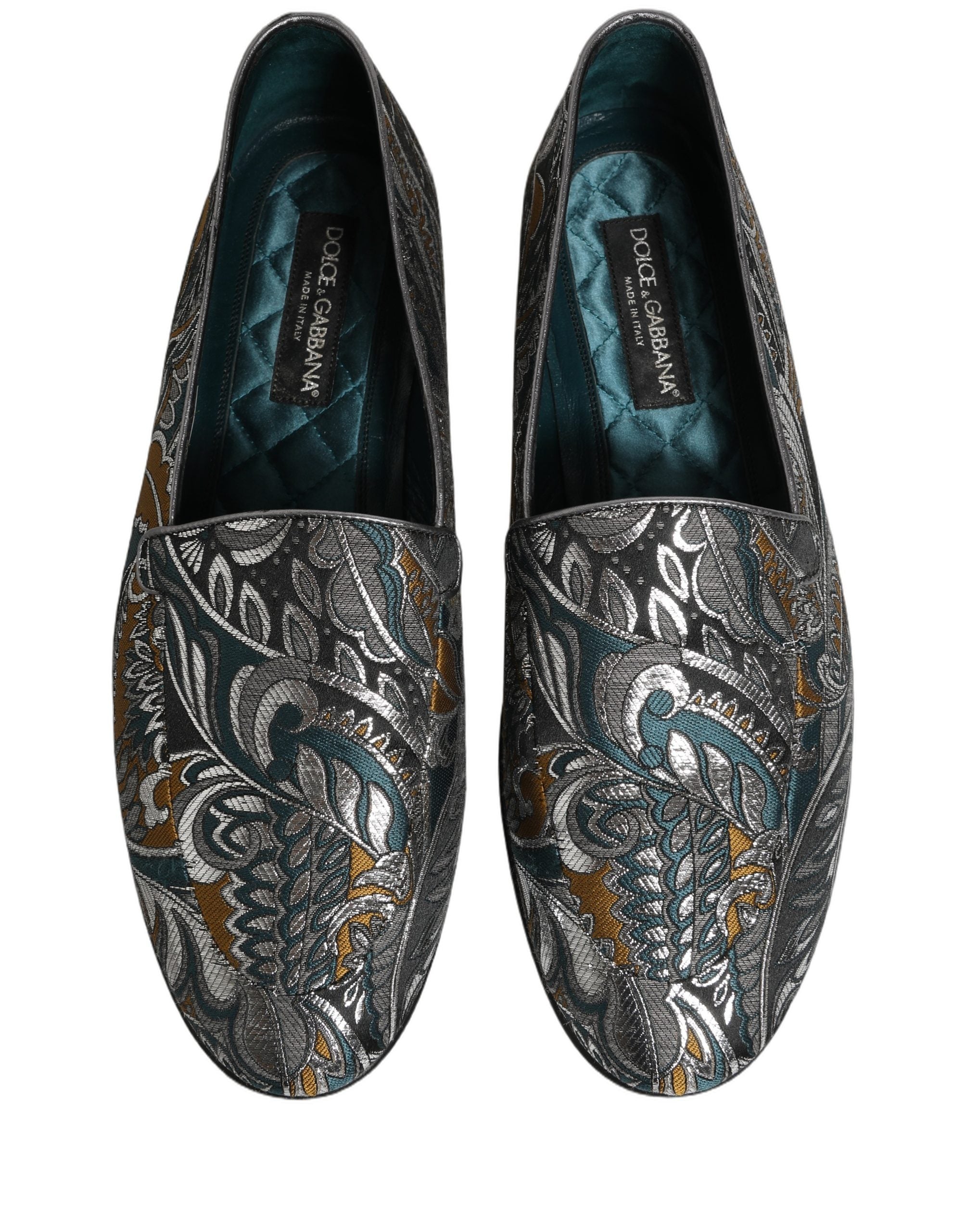 Dolce & Gabbana Multicolor Paisley Brocade Men Loafers Shoes