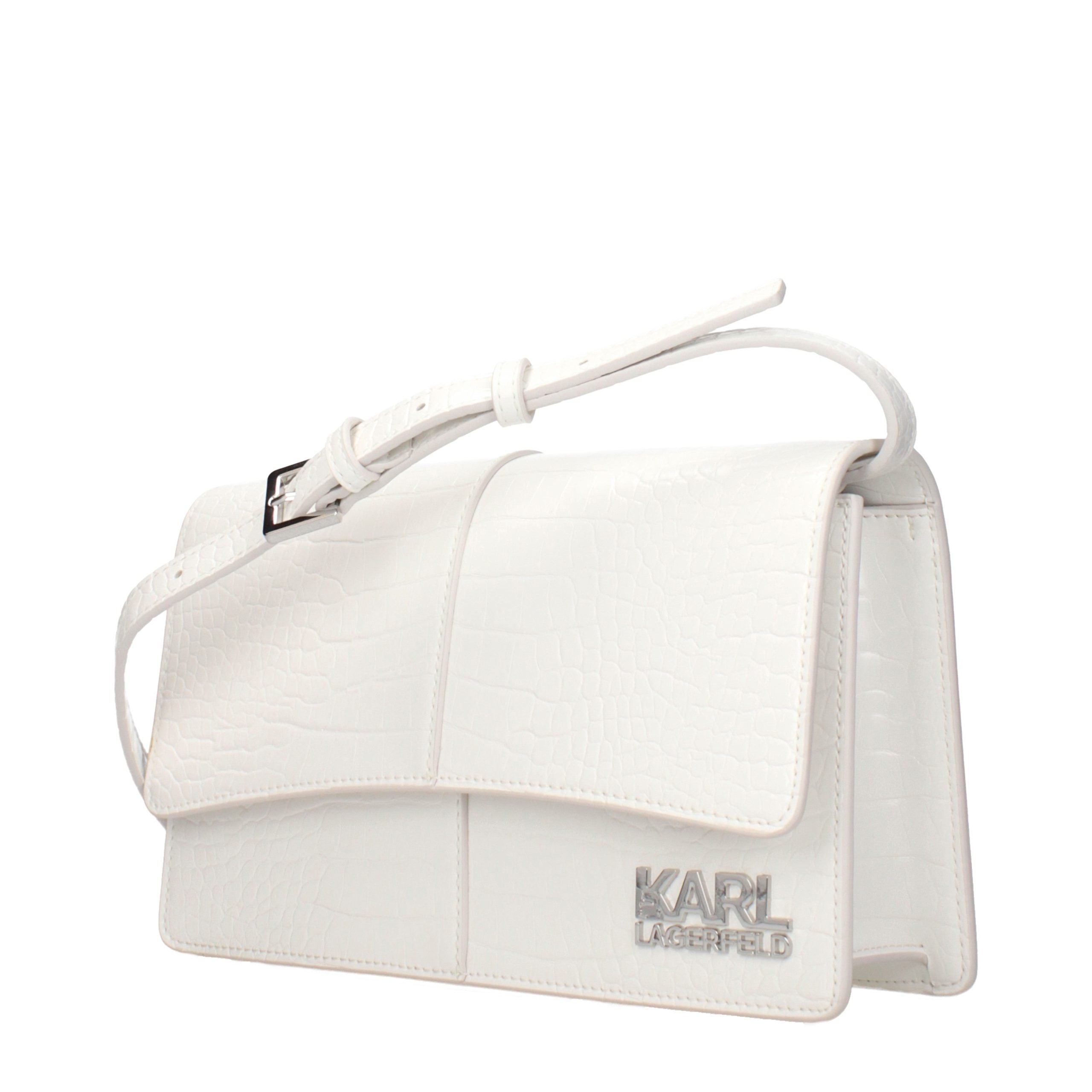 Karl Lagerfeld White Polyethylene Crossbody Bag