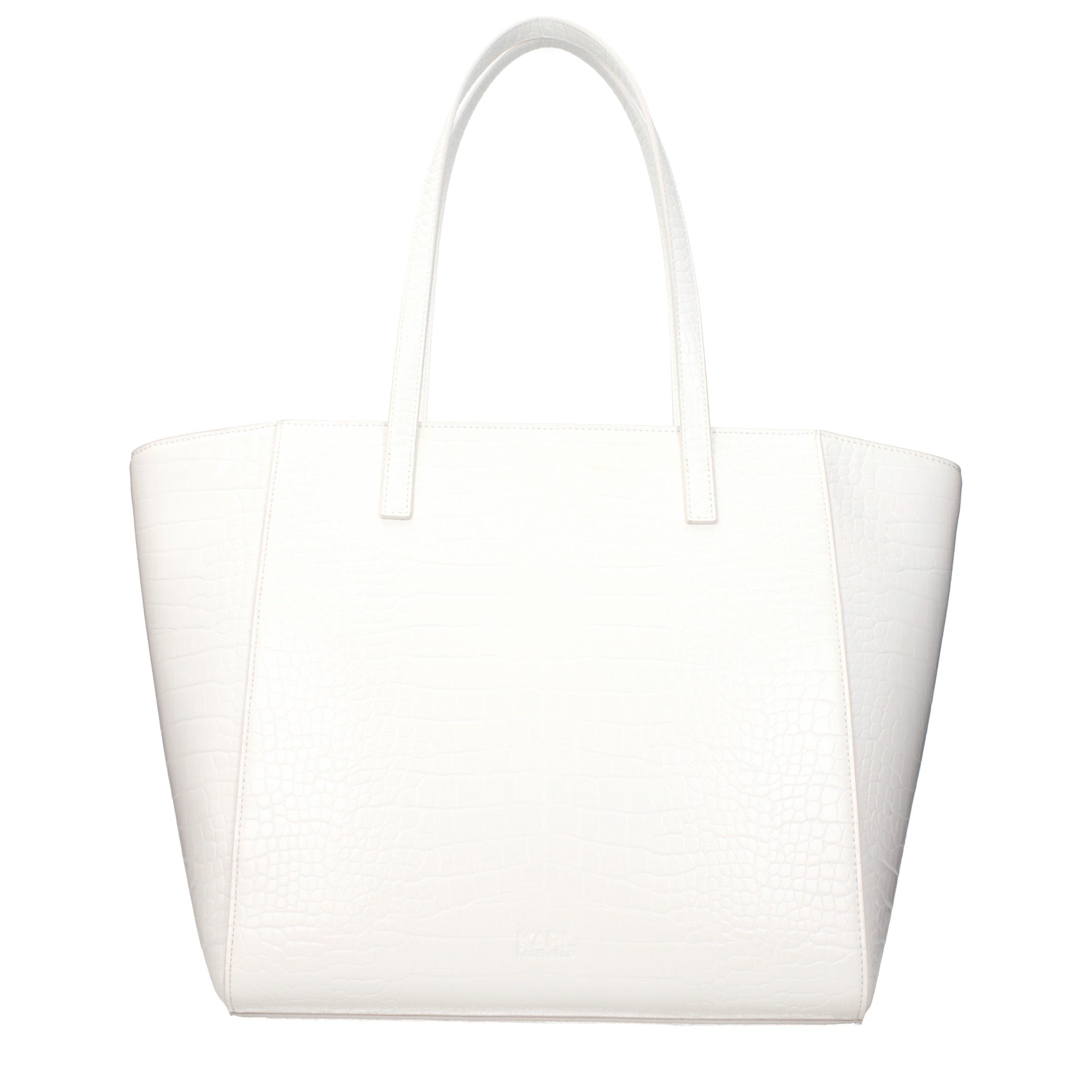 Karl Lagerfeld White Polyethylene Shoulder Bag