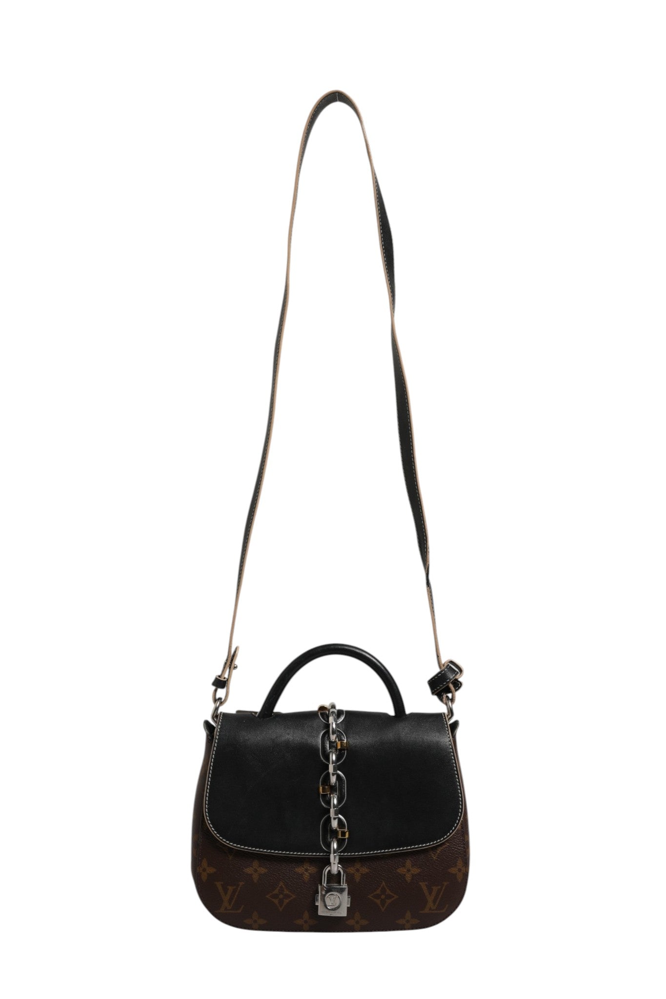 Louis Vuitton Calfskin Monogram Chain It Bag PM Black