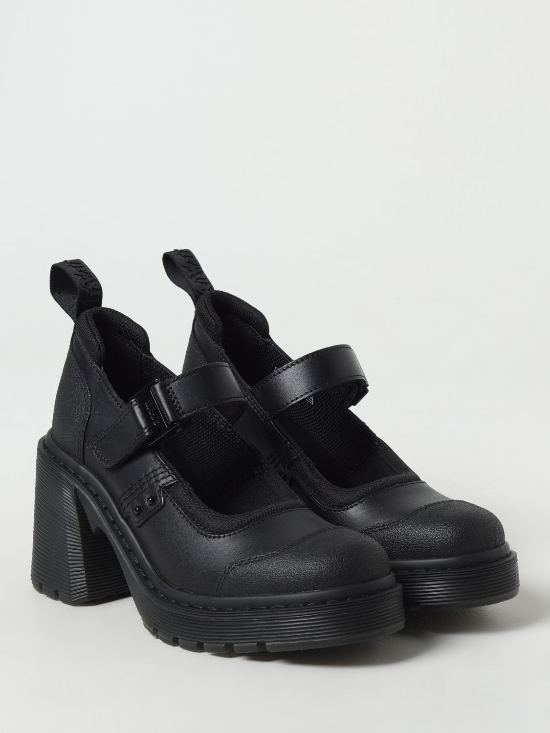 Dr. Martens Black Leather Platform Pumps