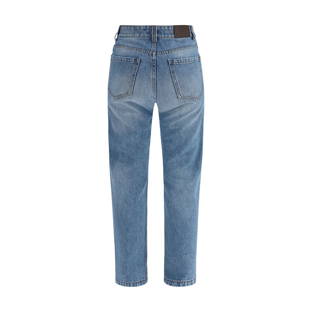 Brunello Cucinelli Blue Cotton Jeans Denim
