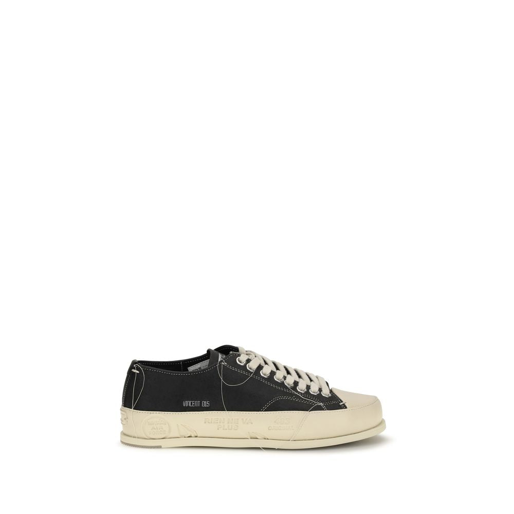 Premiata Black Calf Leather Bos Taurus Low Top Sneakers