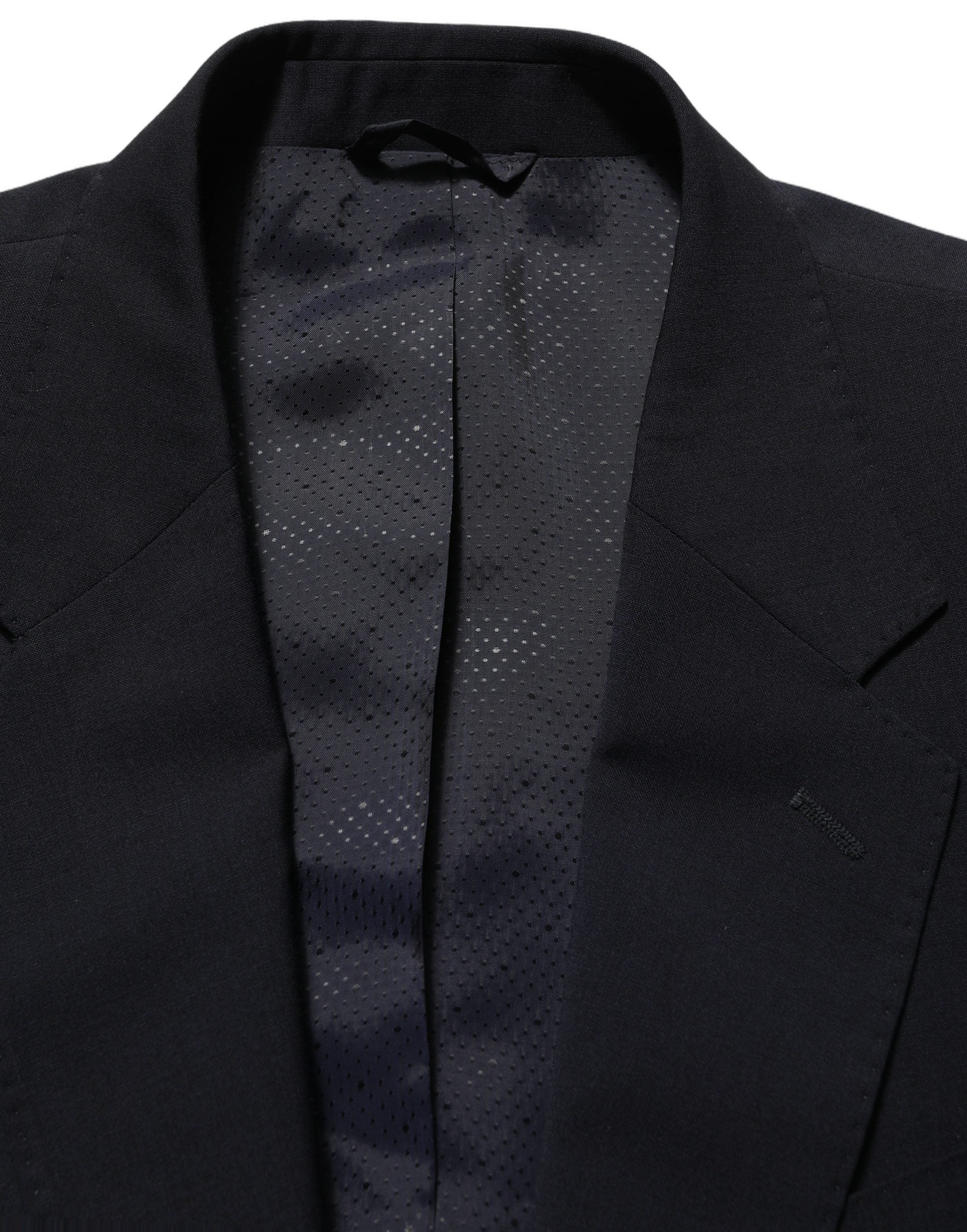 Dolce & Gabbana Black Wool Single Breasted Men Blazer Jacket