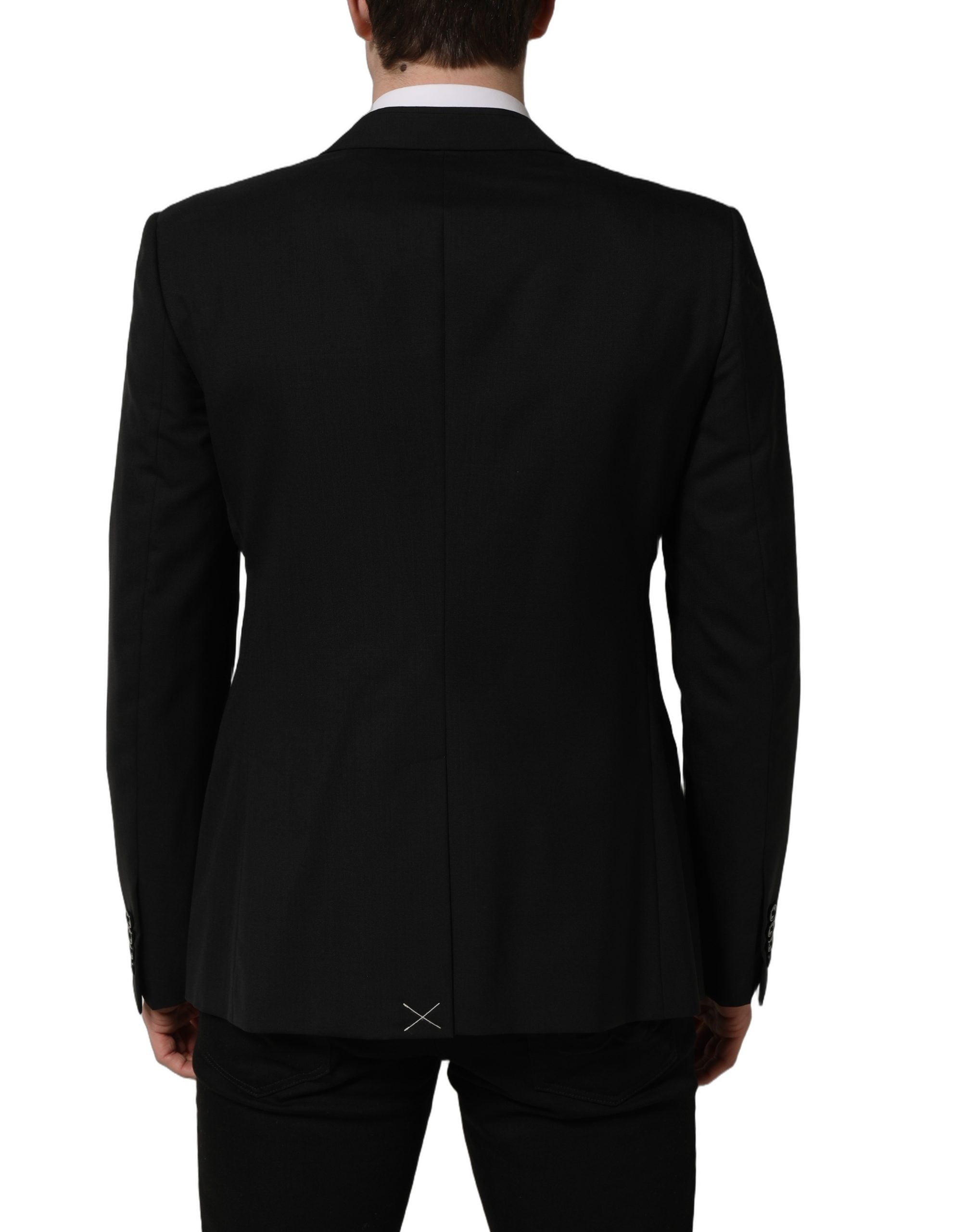 Dolce & Gabbana Black Wool Single Breasted Blazer Jacket