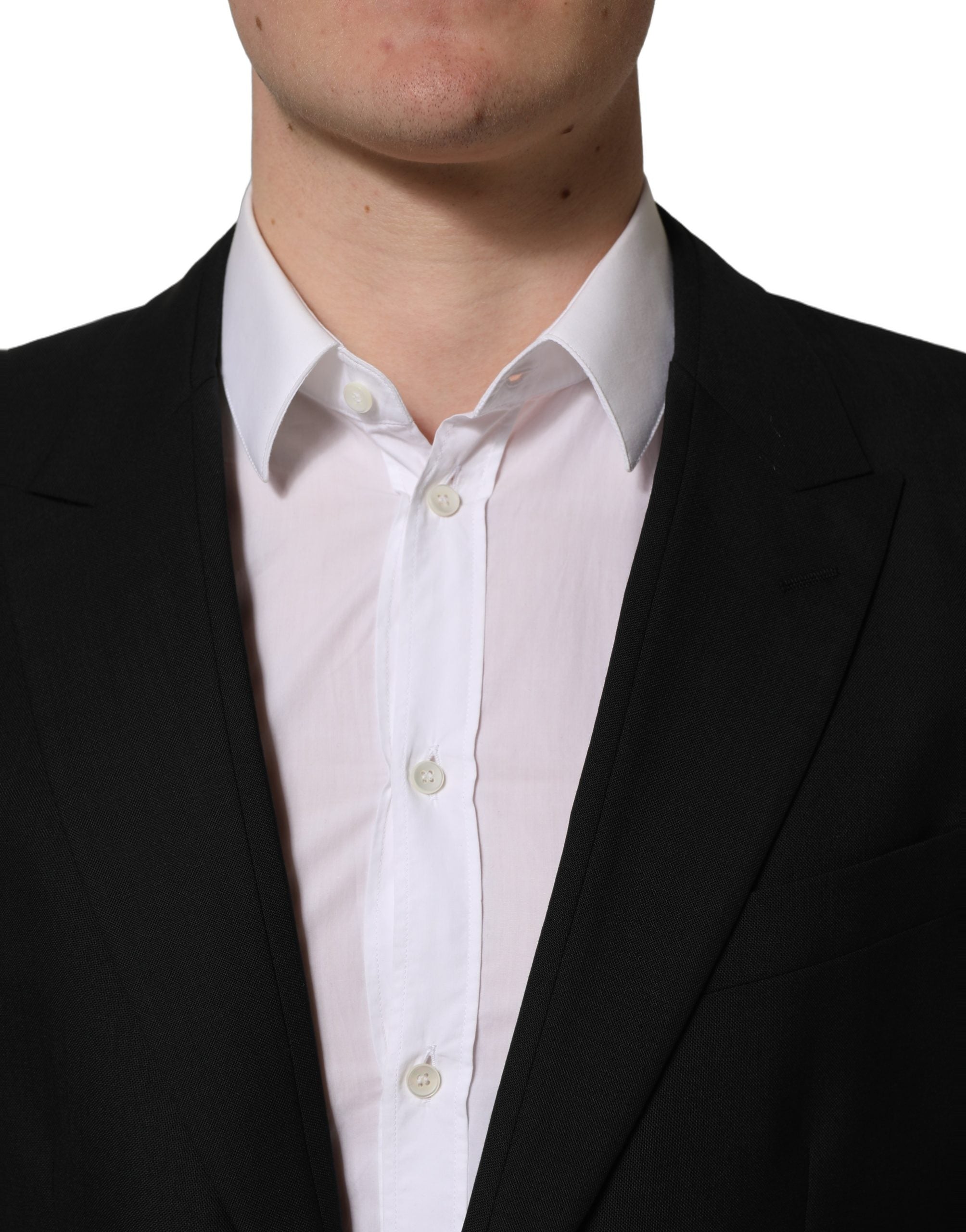 Dolce & Gabbana Black Wool Single Breasted Blazer Jacket