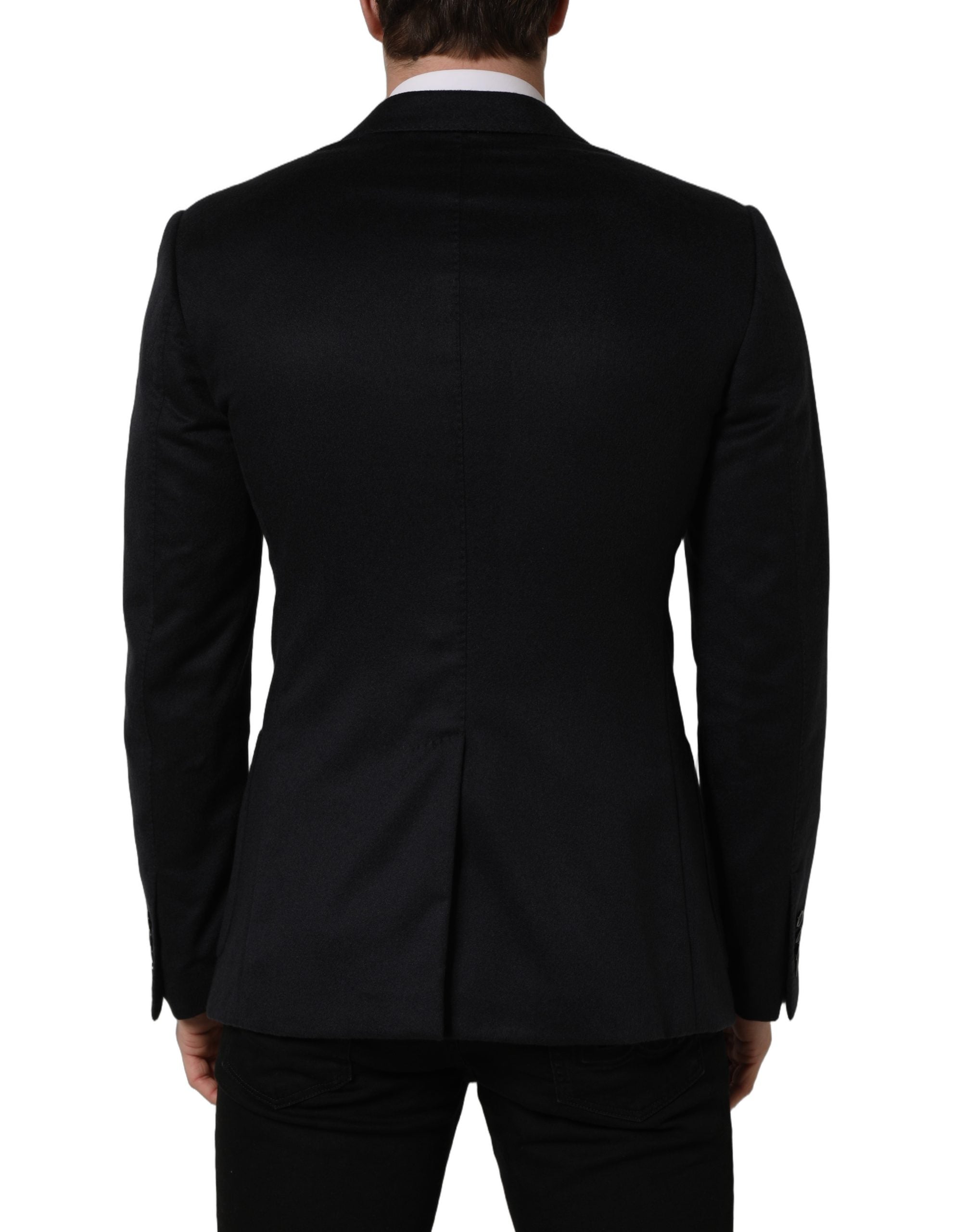 Dolce & Gabbana Blue Cashmere Single Breasted Blazer Jacket