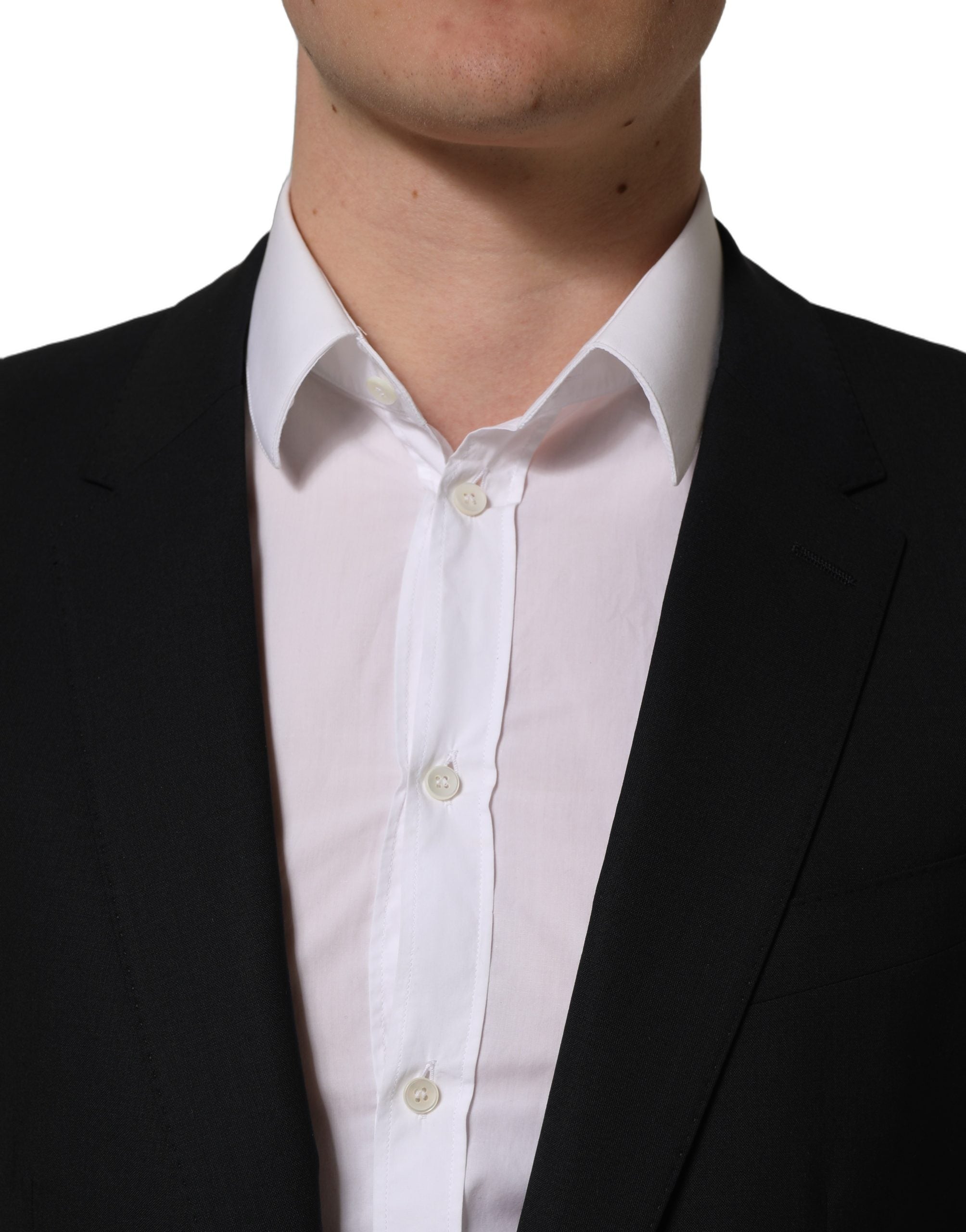 Dolce & Gabbana Black Wool Single Breasted Blazer Jacket