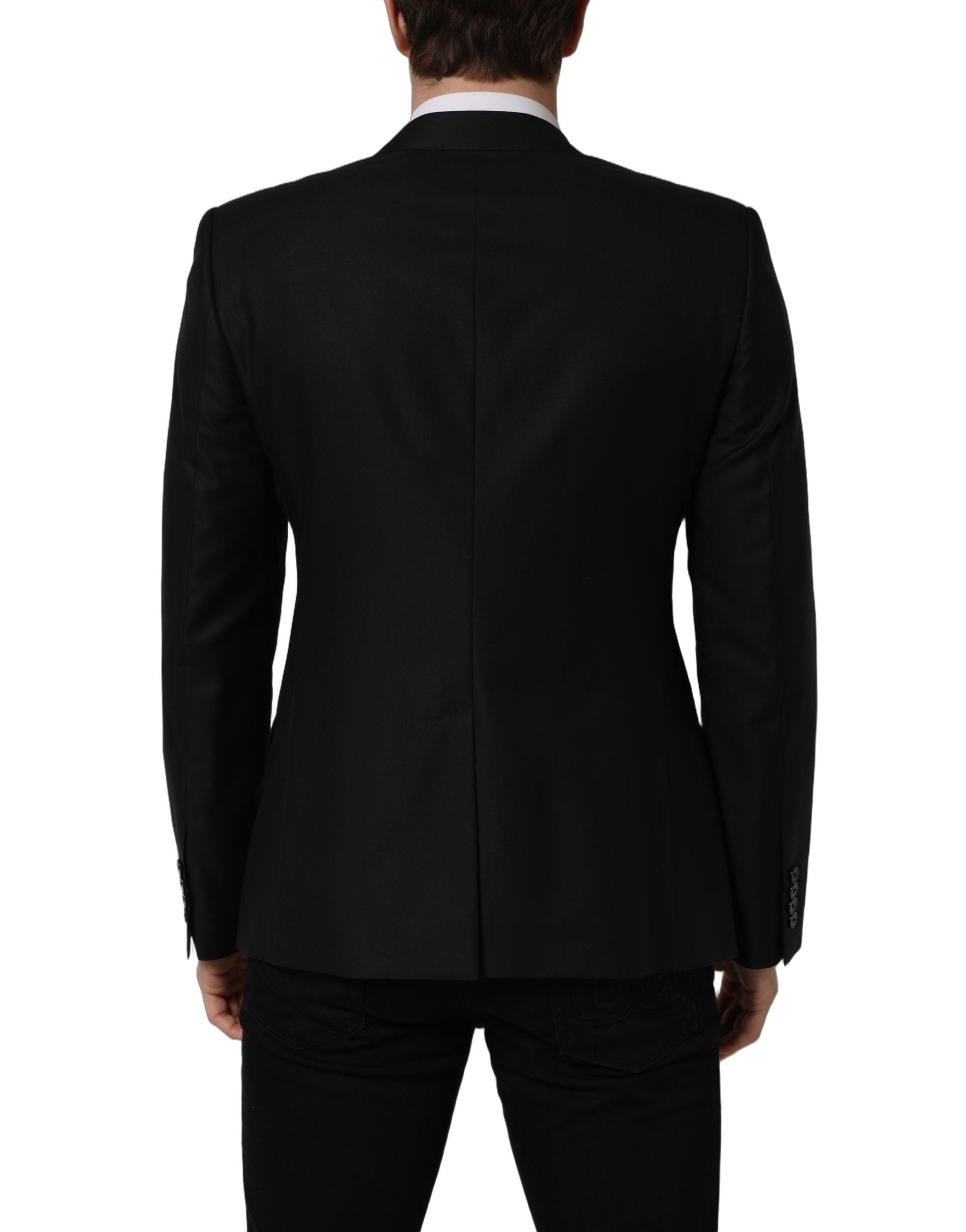 Dolce & Gabbana Black Wool Single Breasted Blazer Jacket