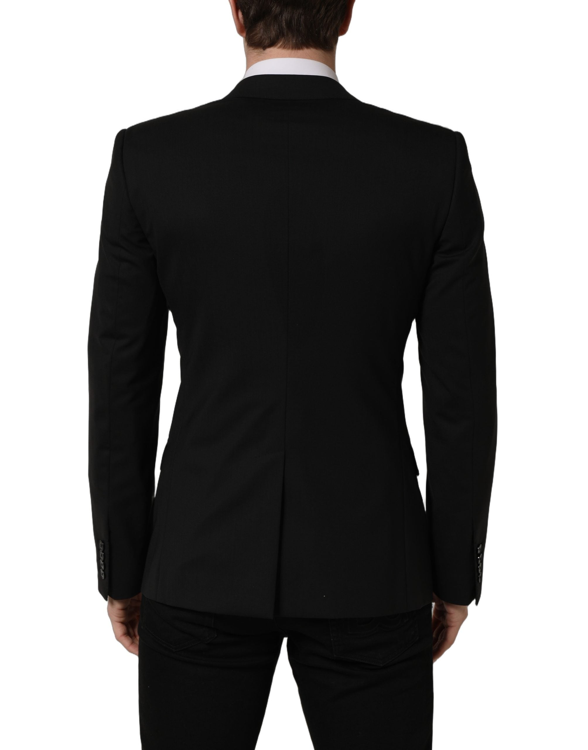 Dolce & Gabbana Black Wool Single Breasted Blazer Jacket