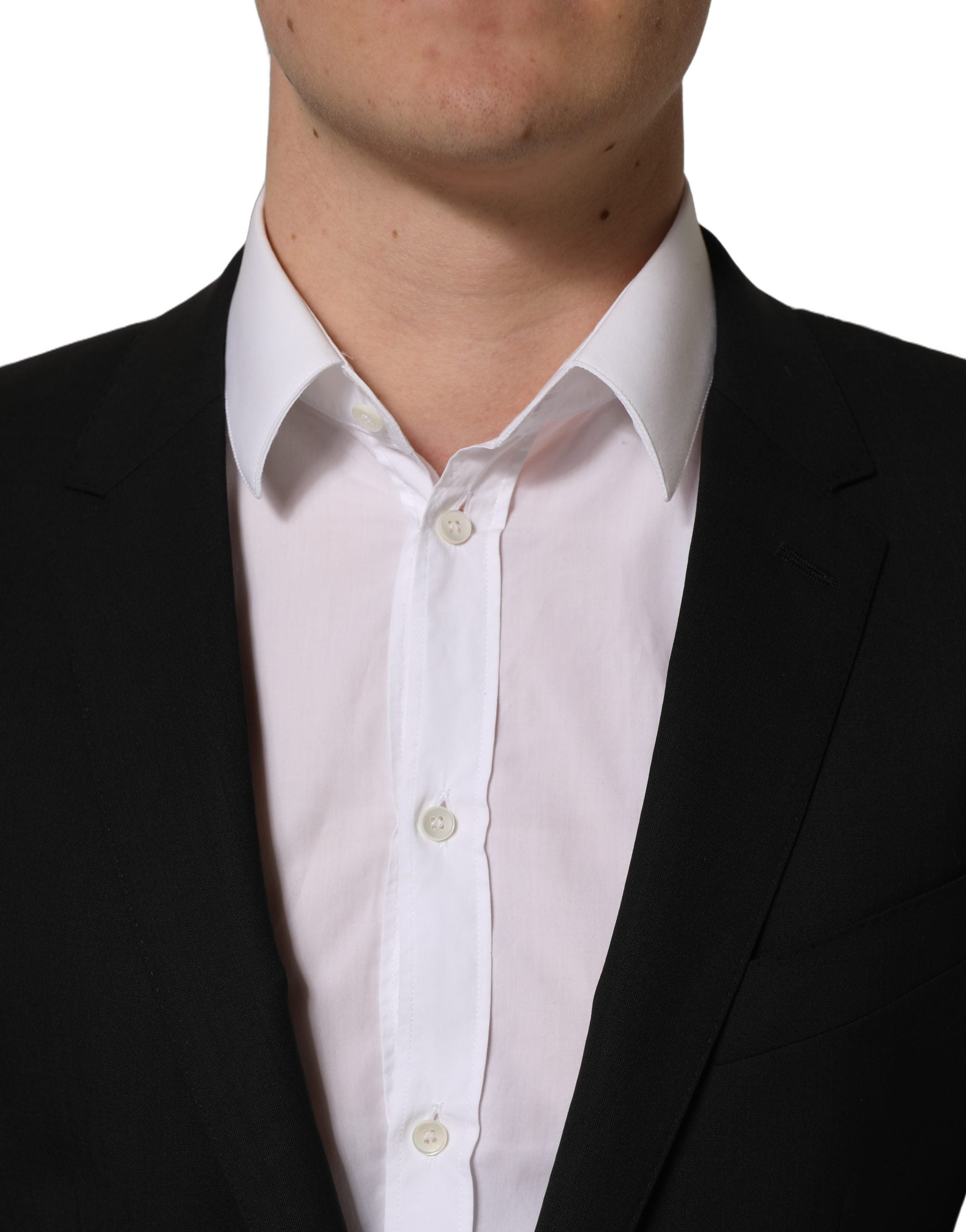 Dolce & Gabbana Black Wool Single Breasted Blazer Jacket