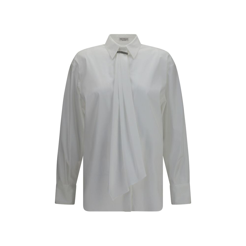 Brunello Cucinelli White Cotton Dress Shirt