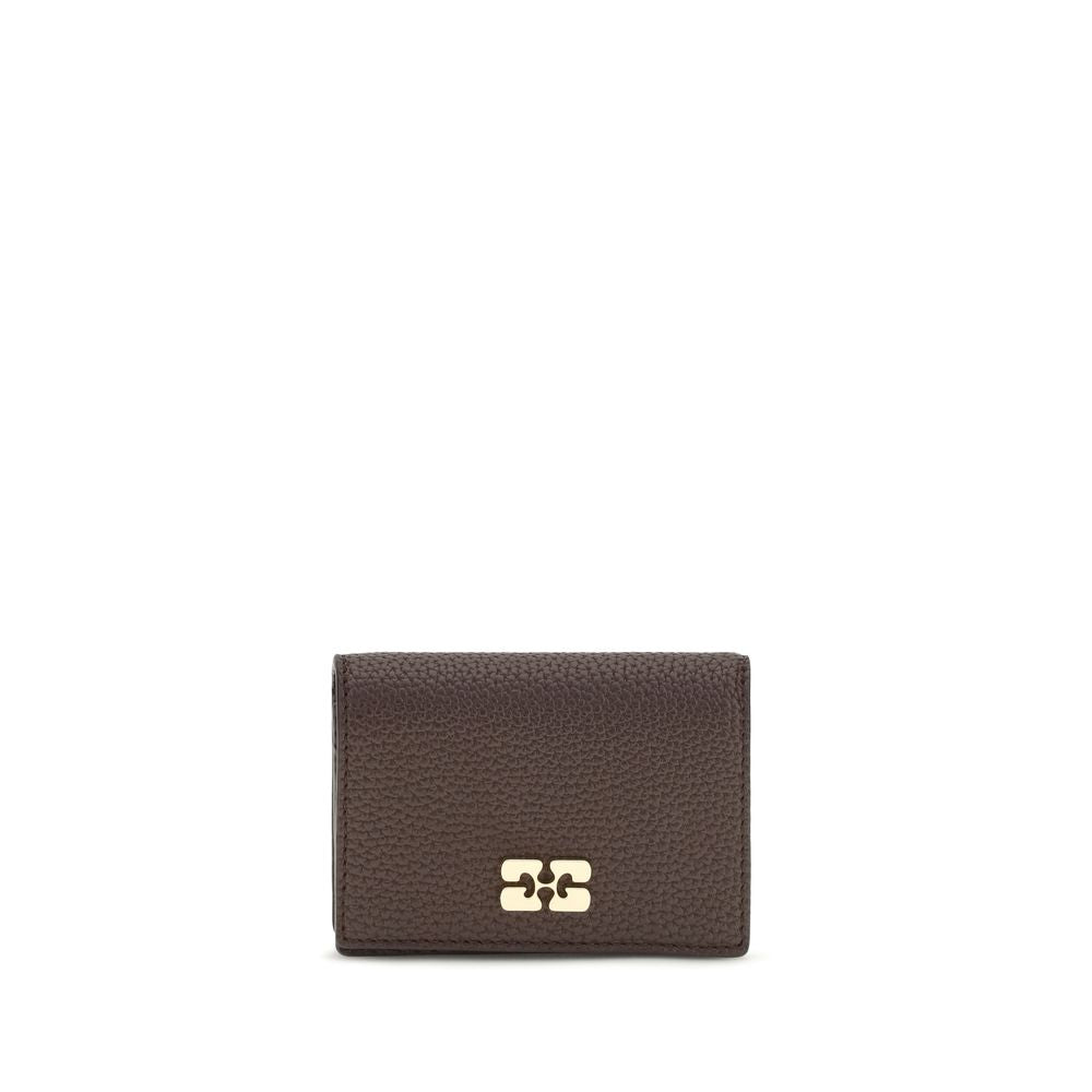 Ganni Brown Recycled Polyester Wallet