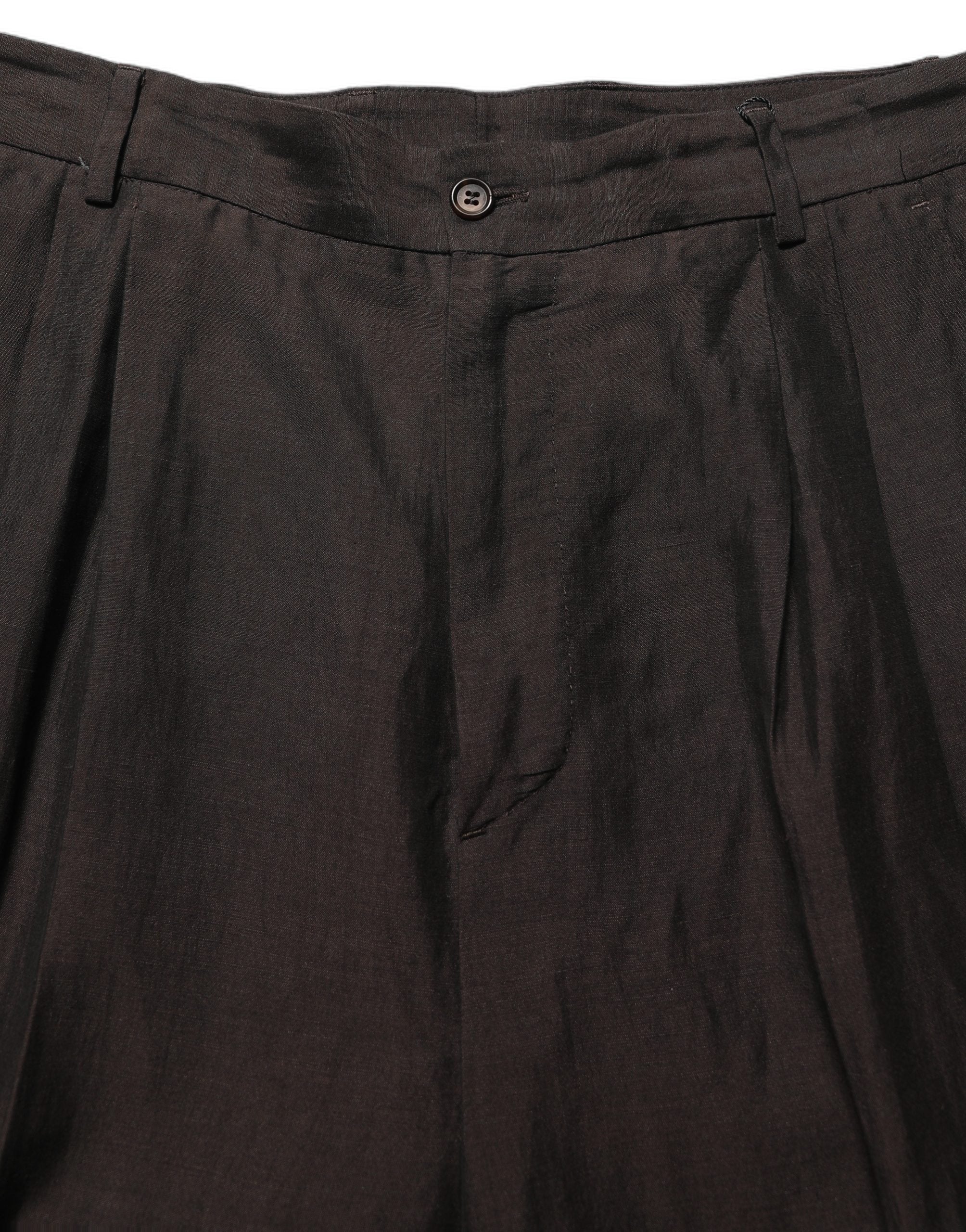 Dolce & Gabbana Brown Linen Straight Men Dress Trouser Pants
