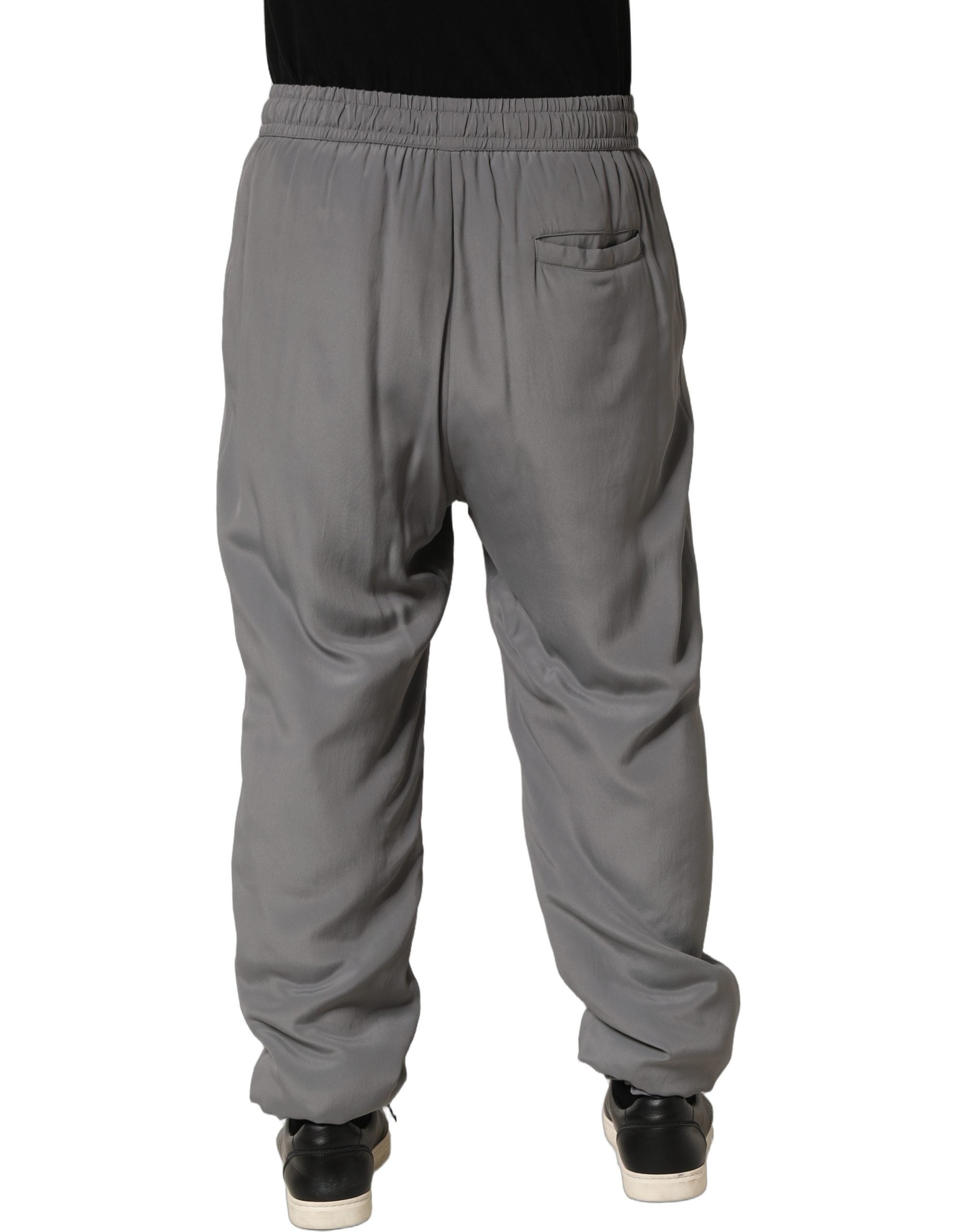 Dolce & Gabbana Gray Cotton Jogger Sweatpants Trouser Pants