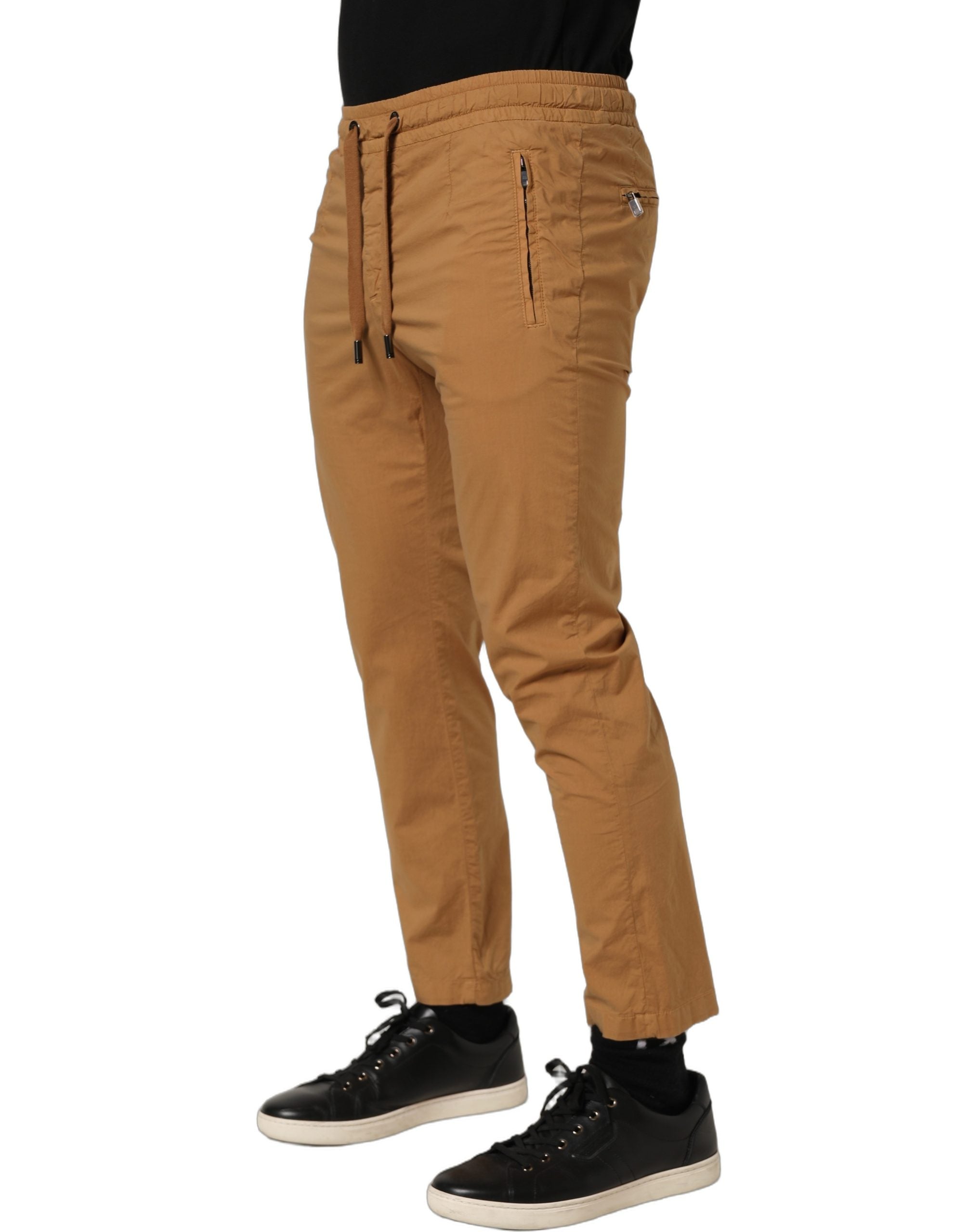 Dolce & Gabbana Brown MidWaist Skinny Jogger Sweatpants Pants