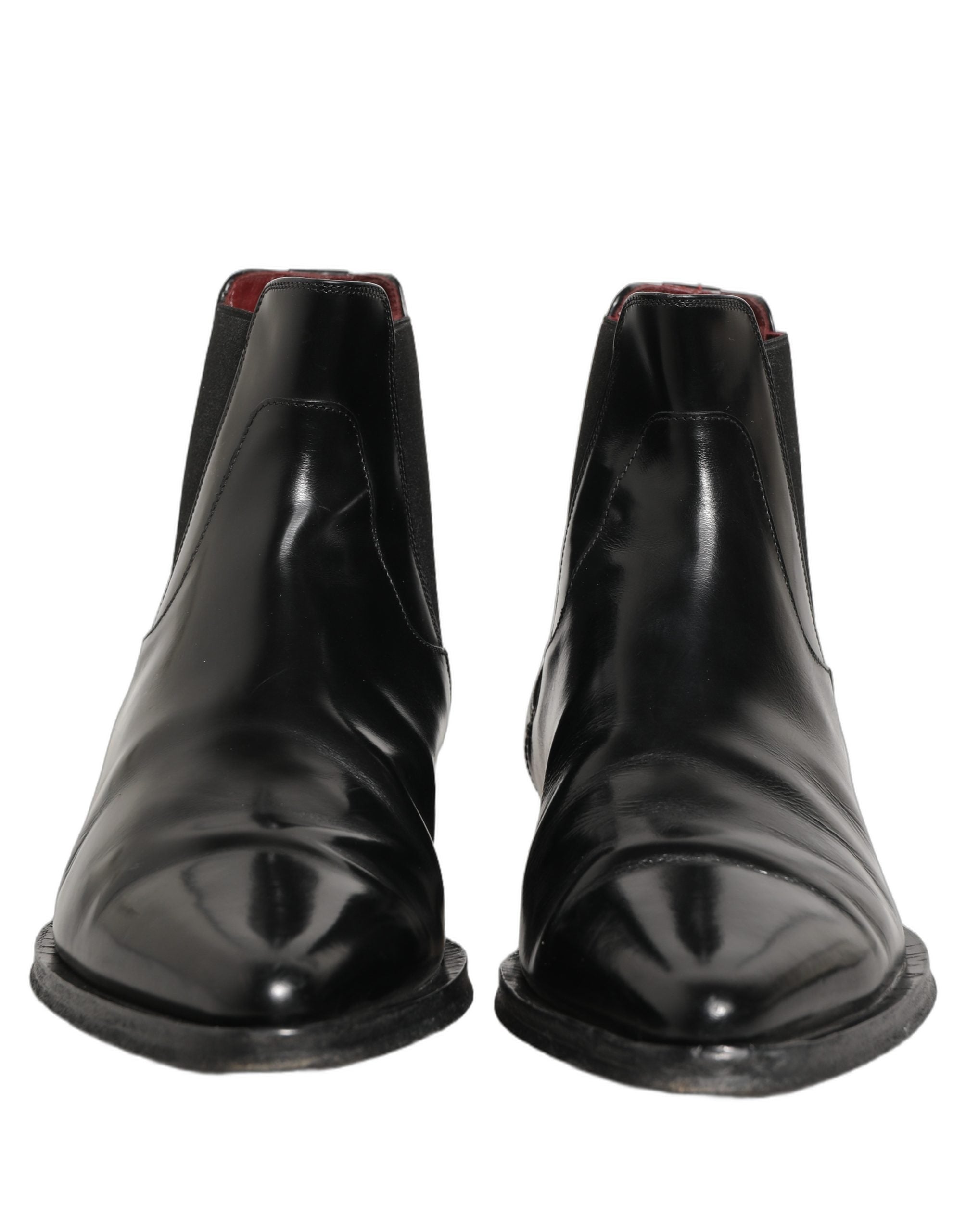 Dolce & Gabbana Black Chelsea Slip On Men Ankle Boots Shoes