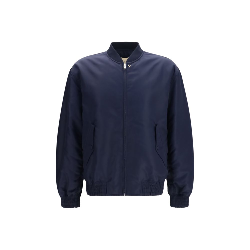 Valentino Garavani Blue Polyamide Bomber