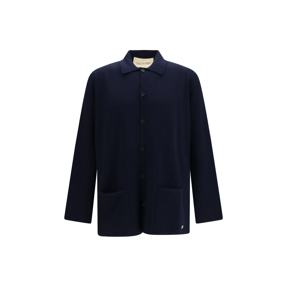 Valentino Garavani Blue Wool Oves Aries Cardigan