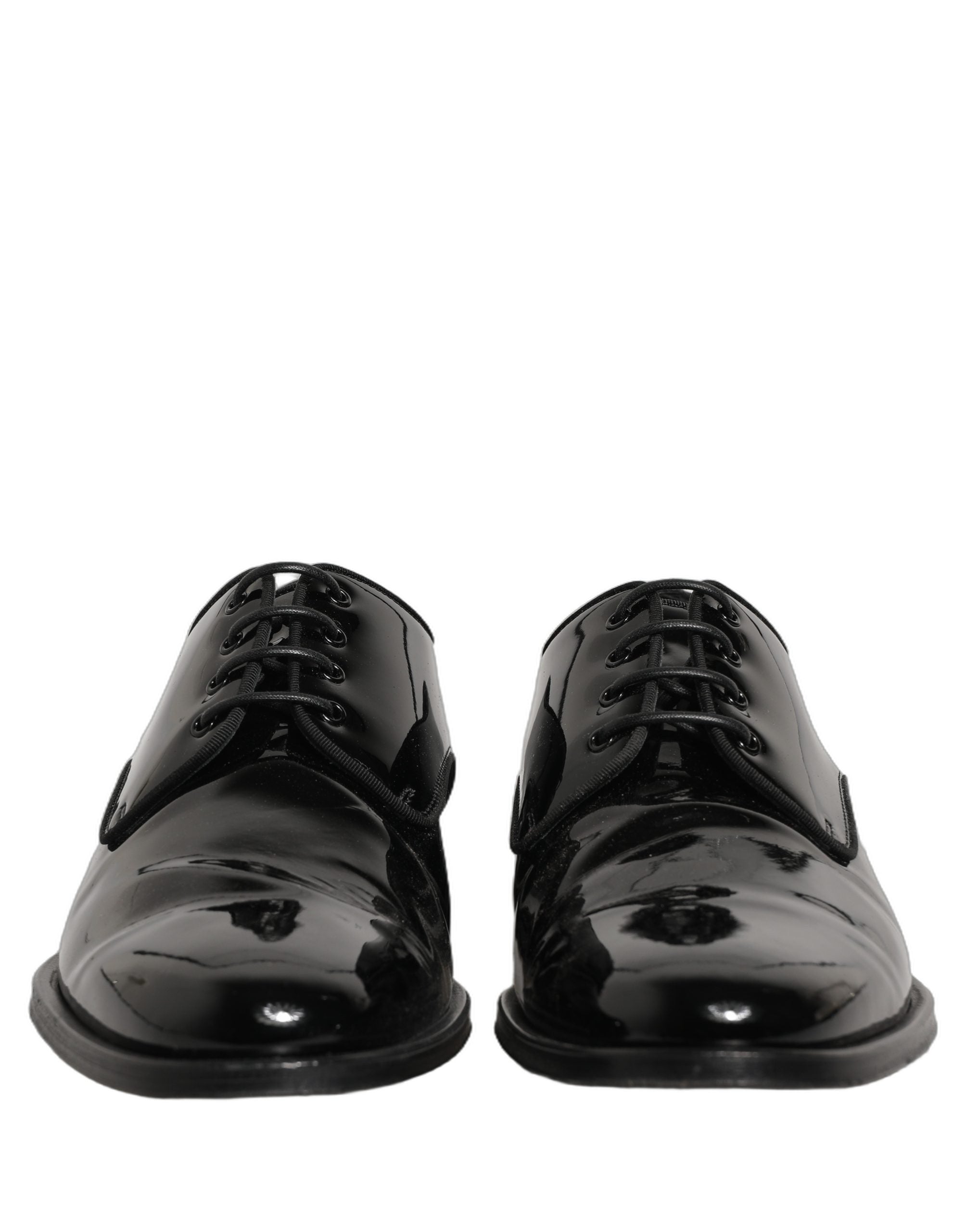 Dolce & Gabbana Black Leather Men Derby Dress Men Formal Shoes