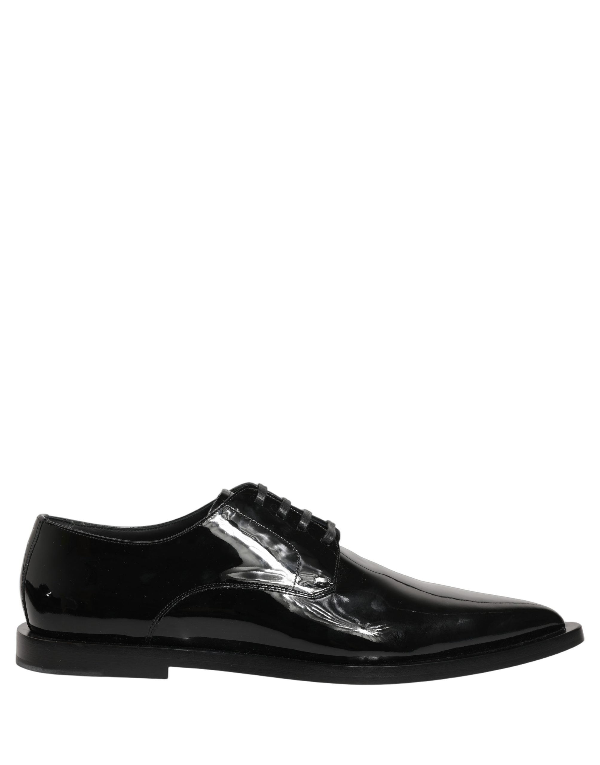 Dolce & Gabbana Black Leather Men Derby Dress Formal Shoes