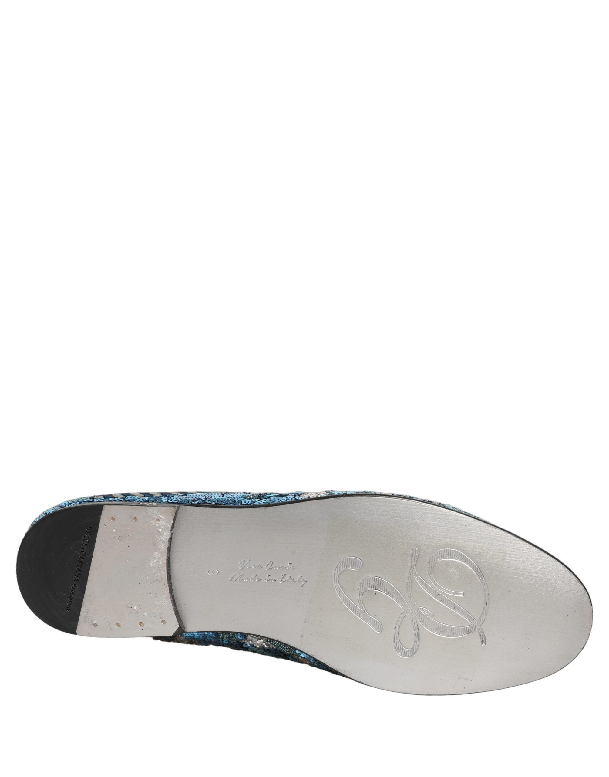 Dolce & Gabbana Multicolor Embroidered Sequin Loafers Shoes