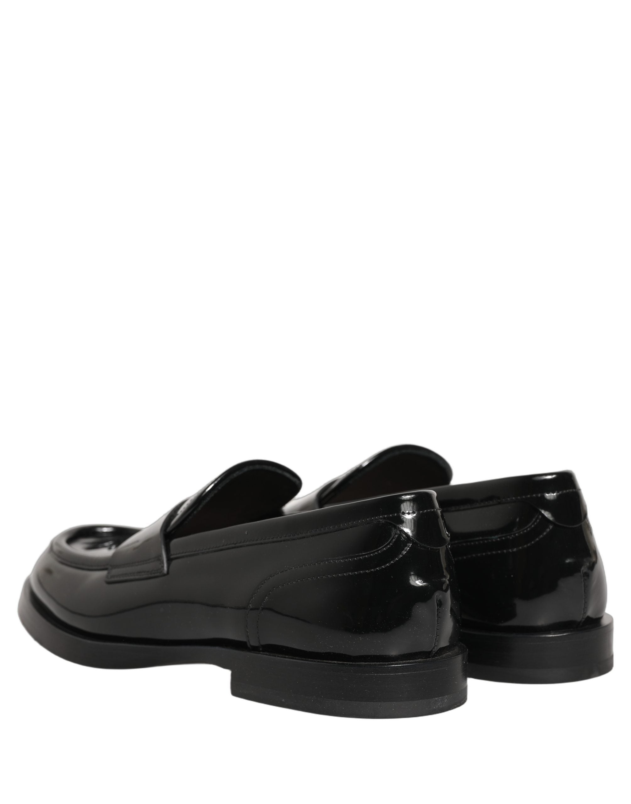 Dolce & Gabbana Black Leather Formal Men Dress Loafers Shoes