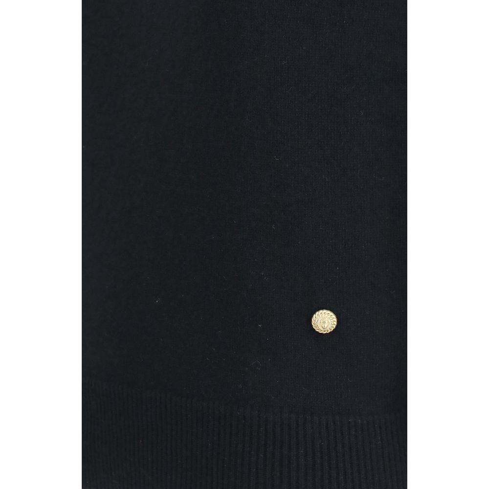 Balmain Black Wool Oves Aries Sleeveles Sweater