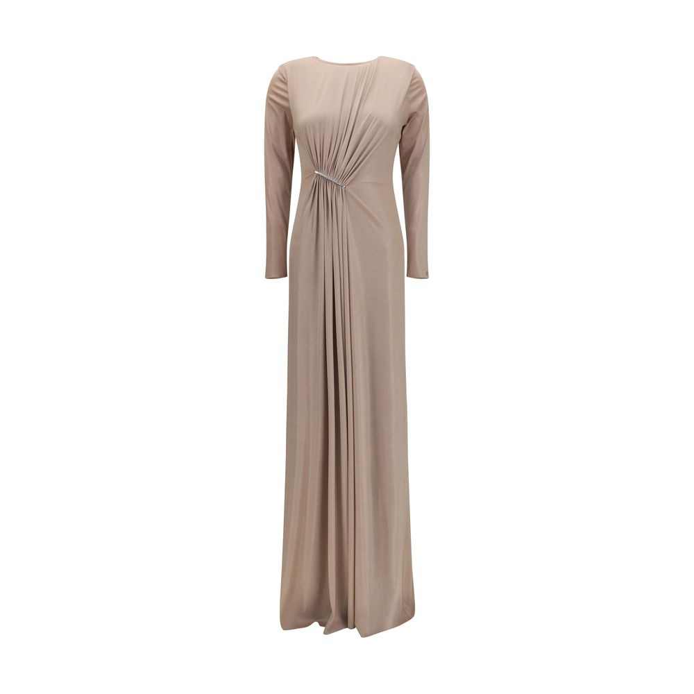 Nissa Beige Polyester Casual Dress
