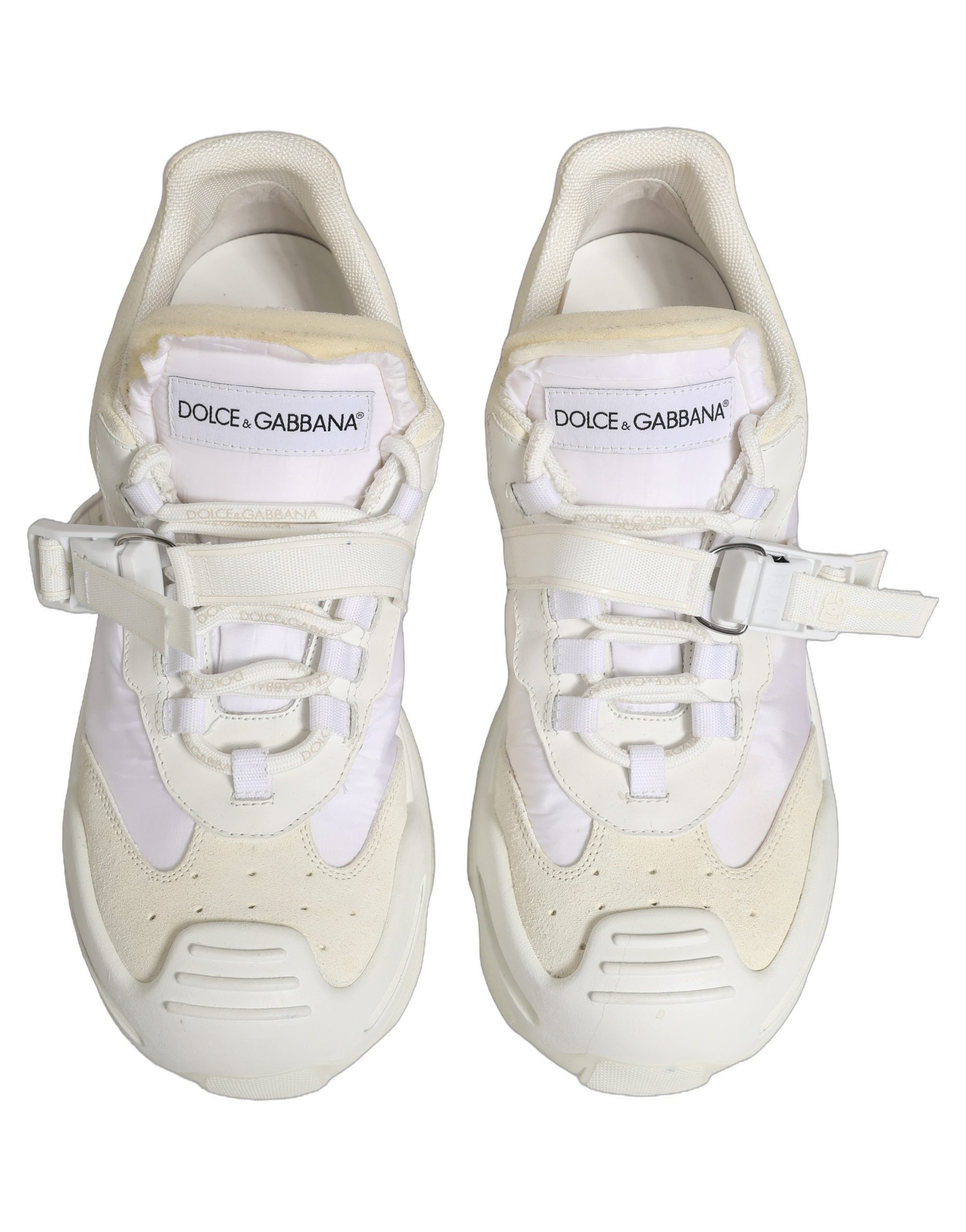 Dolce & Gabbana White Airmaster Panelled Low Top Men Sneakers Shoes