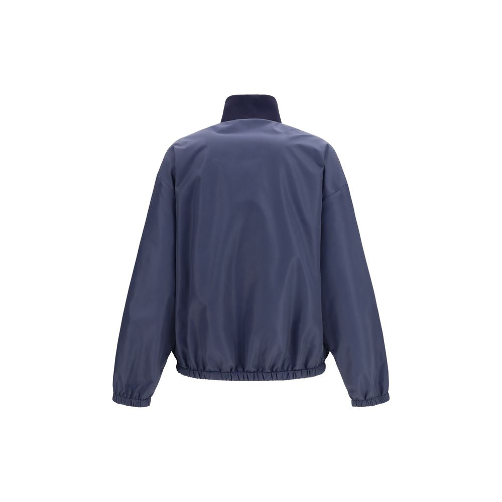 Miu Miu Blue Recycled Polyester Shell Jacket