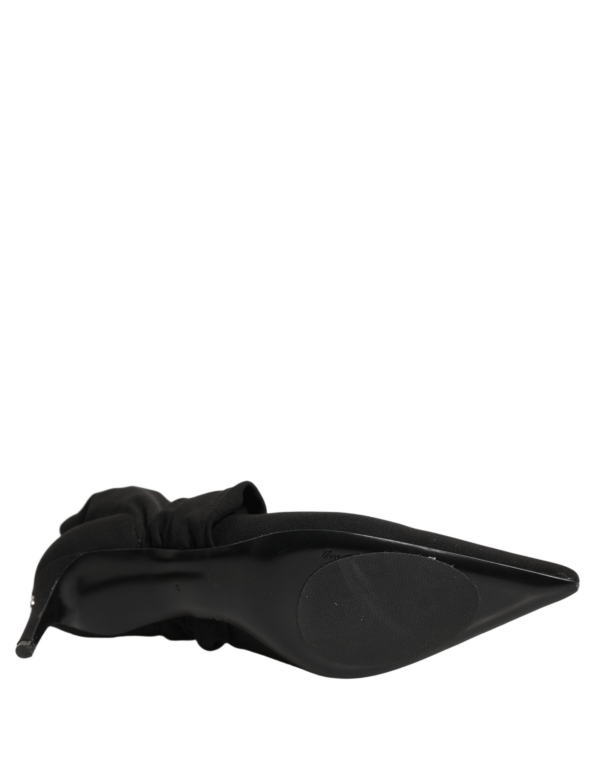 Dolce & Gabbana Black Stretch Socks Heels Ankle Boots Shoes