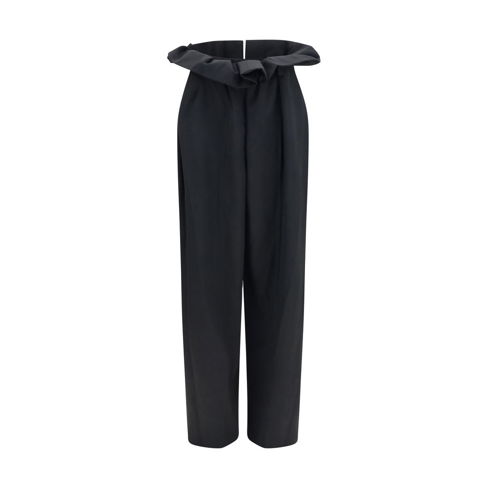 Khaite Black Wool Oves Aries Casual Pants