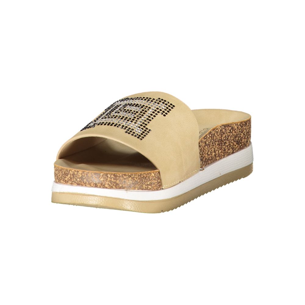 Laura Biagiotti Beige Polyurethane Women's Slipper