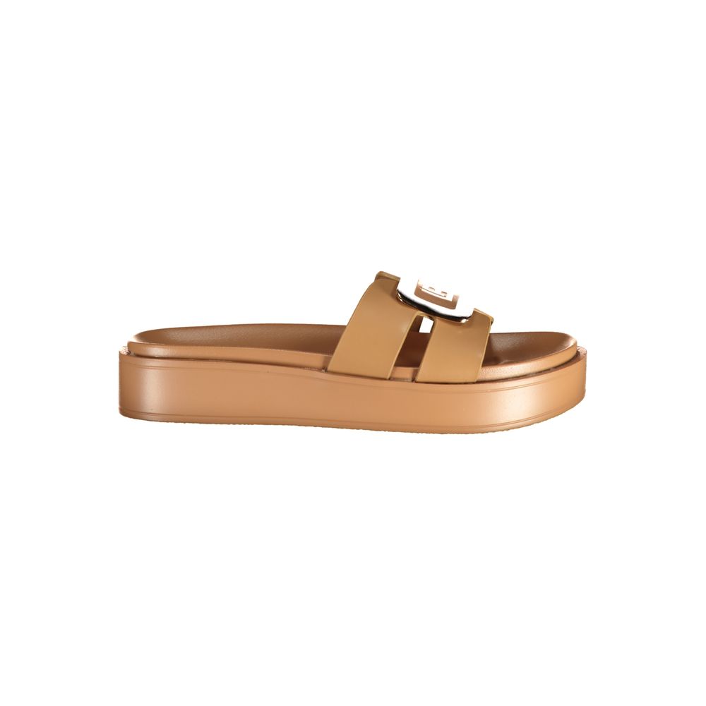 Laura Biagiotti Beige Polyurethane Women's Sandal