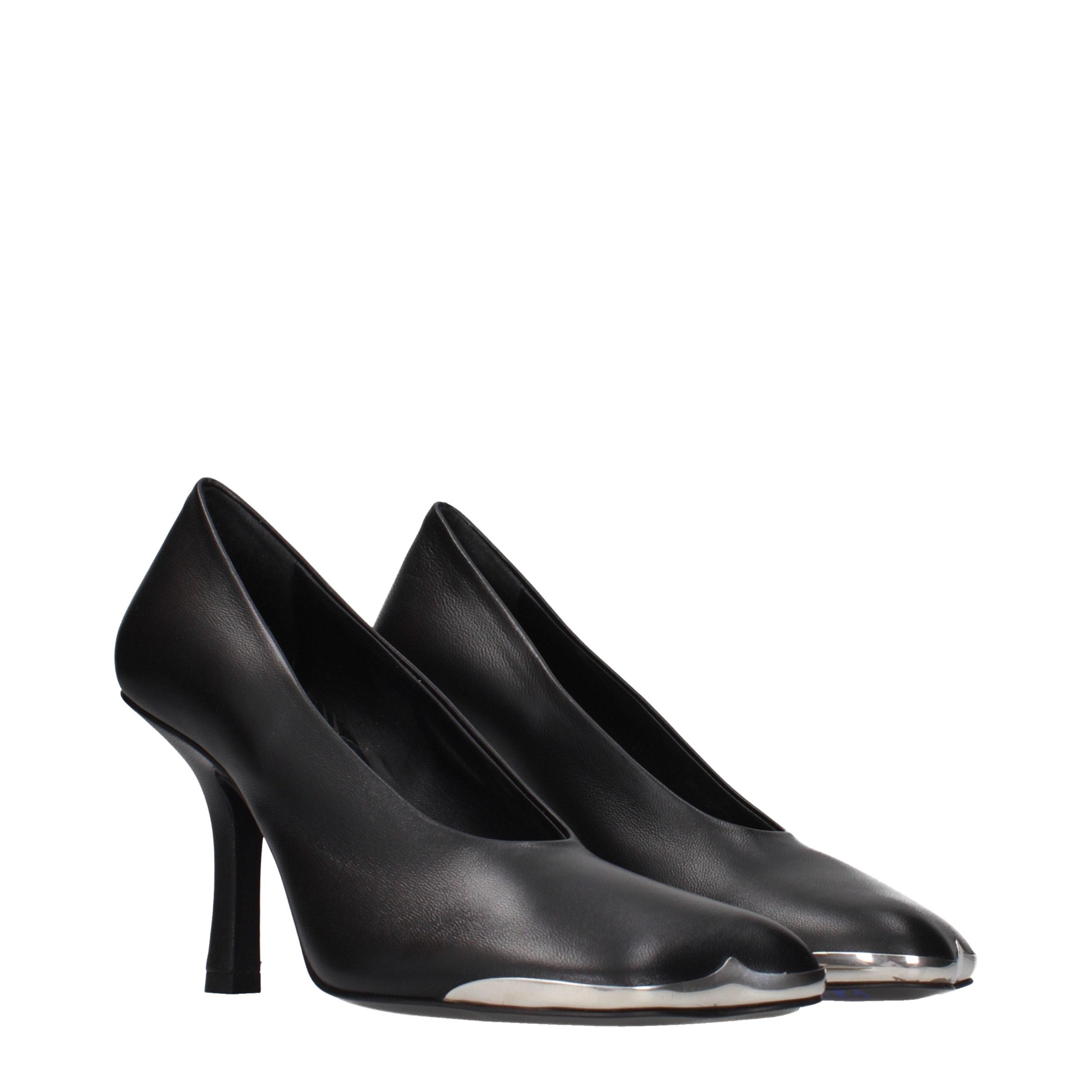 Burberry Black Leather High Heel Pumps