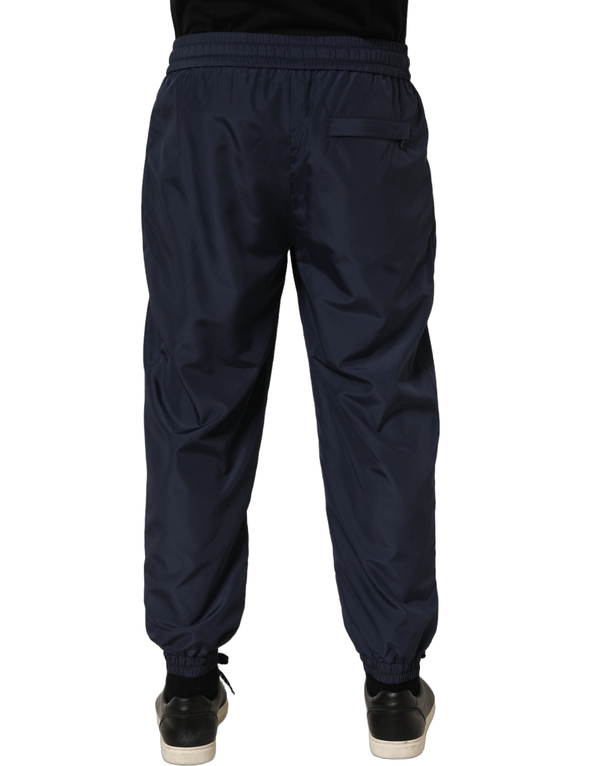 Dolce & Gabbana Dark Blue Polyester Jogger Sweatpants Pants