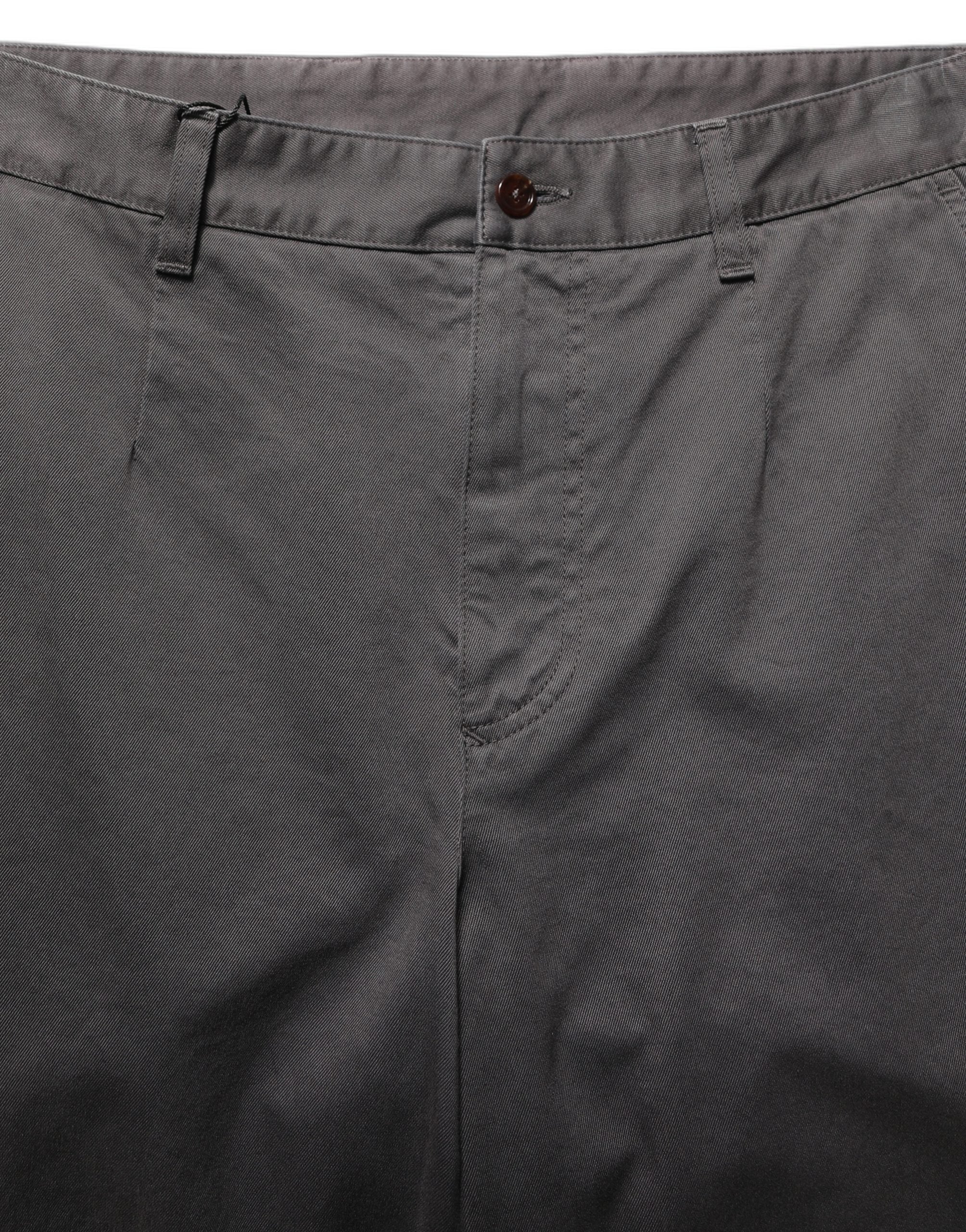 Dolce & Gabbana Dark Gray Cotton Straight Chino Trouser Pants