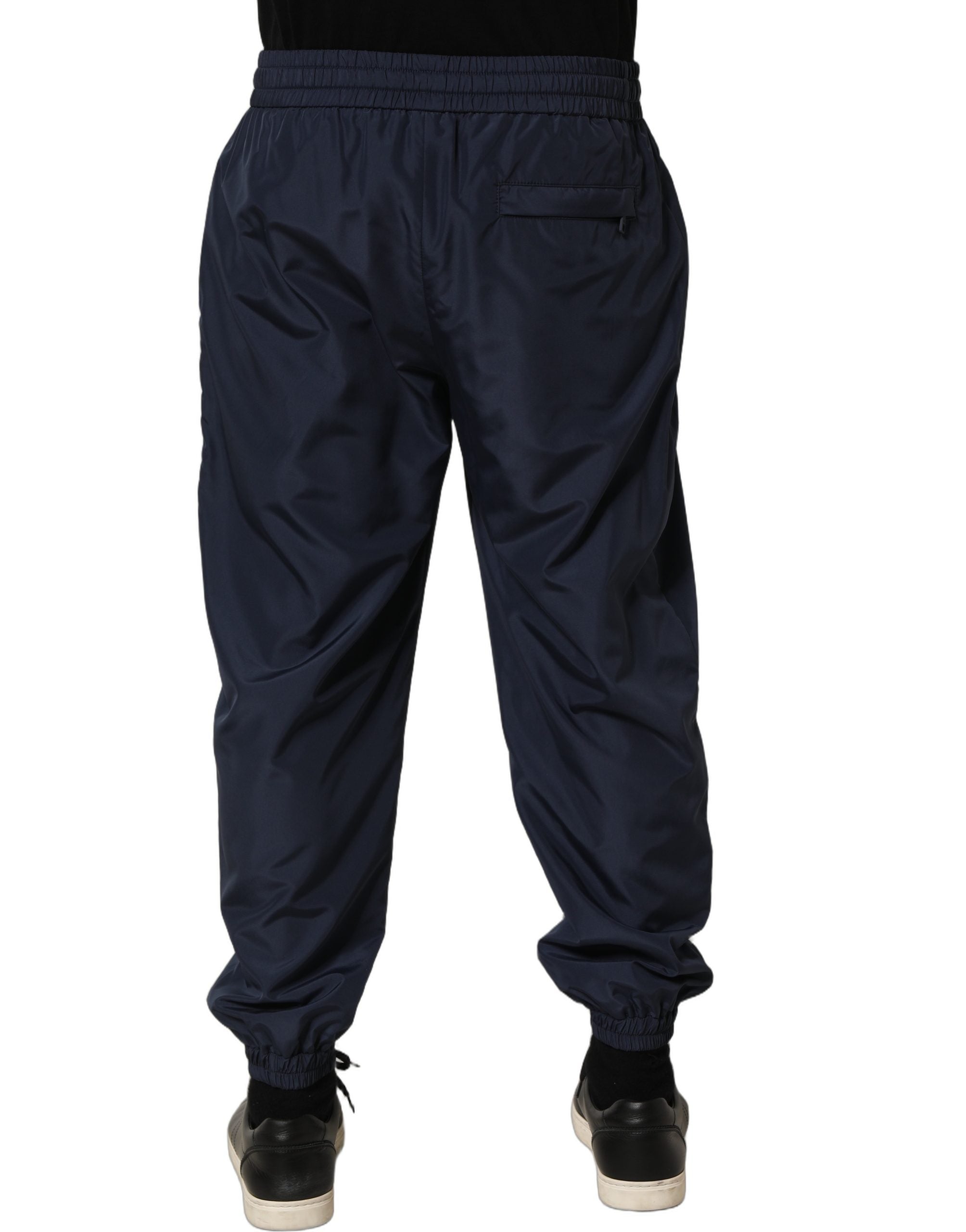 Dolce & Gabbana Dark Blue Polyester Jogger Sweatpants Pants