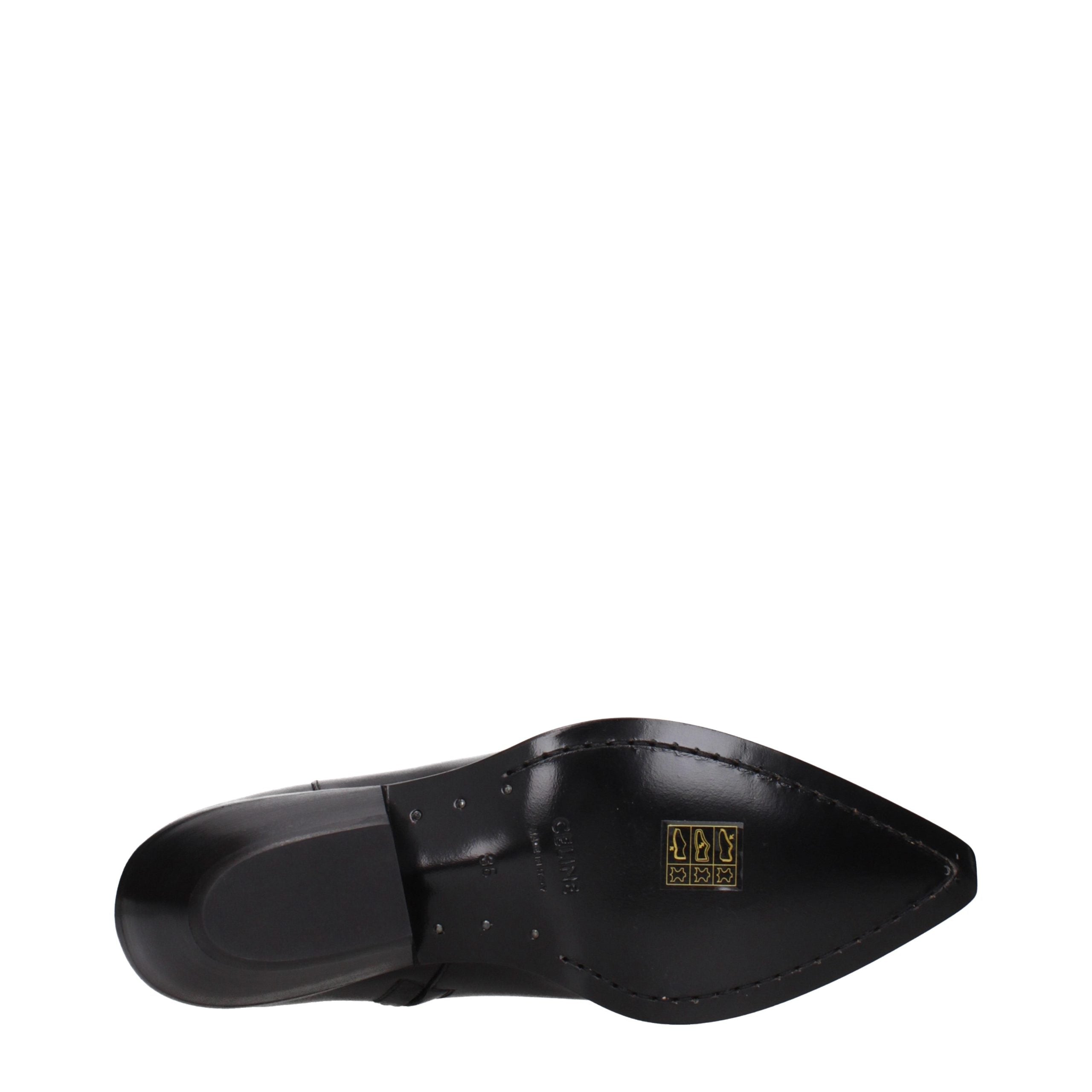 Celine Black Leather Ankle Boots
