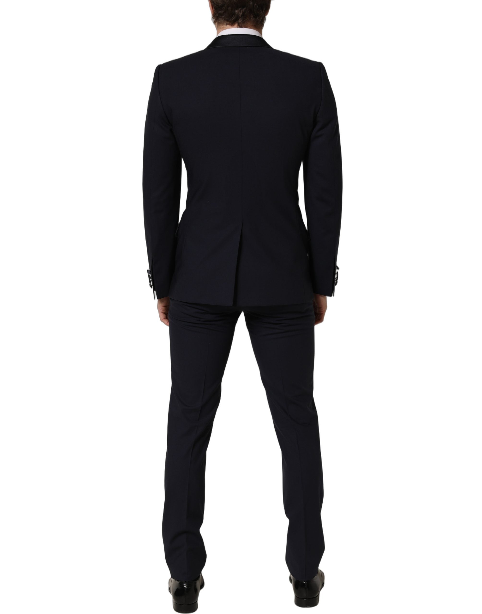 Dolce & Gabbana Black Wool Slim Fit Formal 2 Piece Men Suit