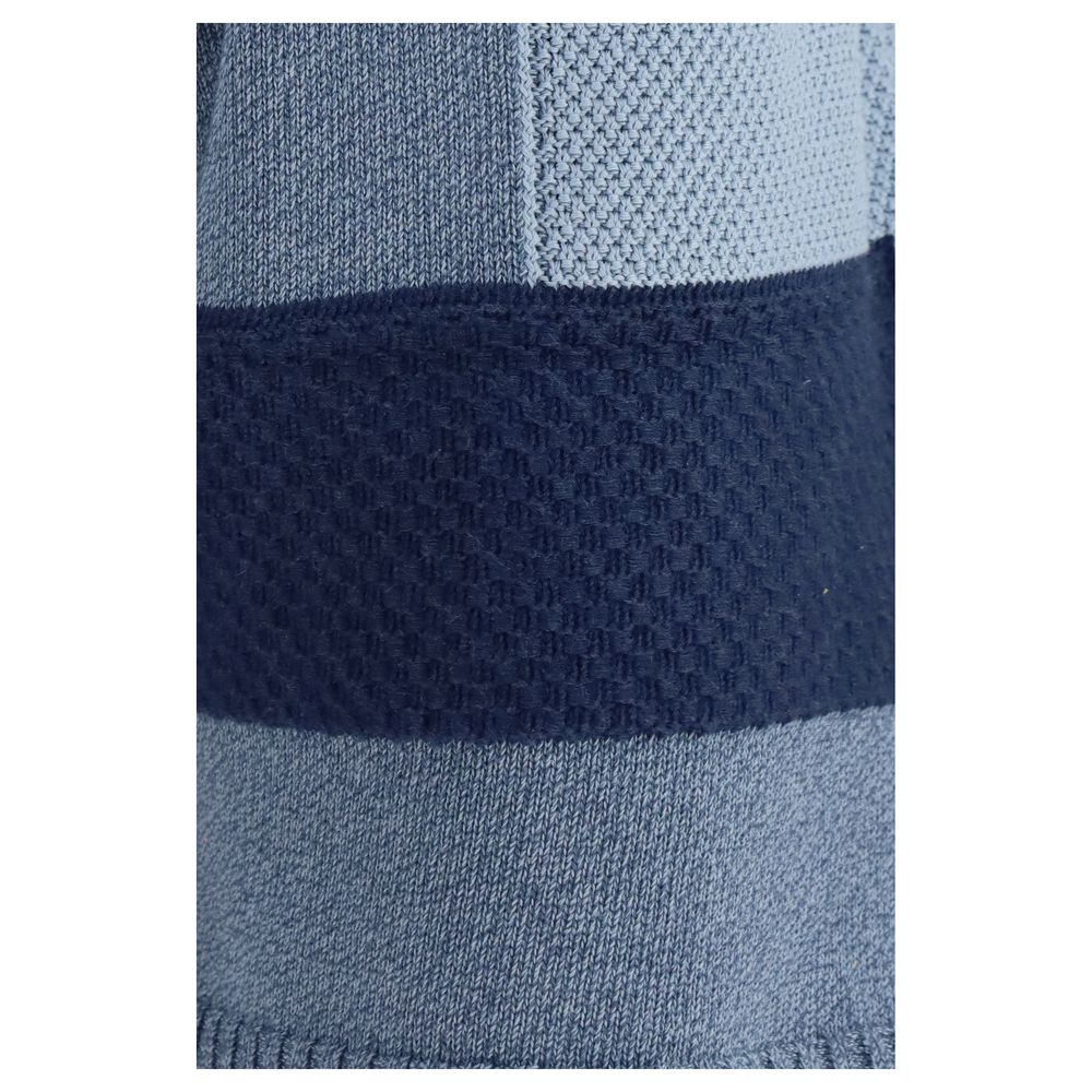 Laneus Blue Cotton Bermuda Shorts