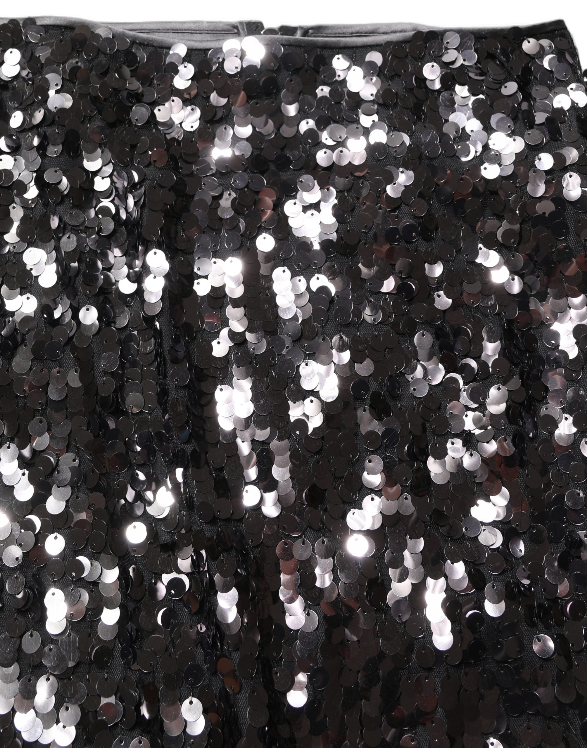Dolce & Gabbana Brown Sequinned Embellished PencilCut Skirt