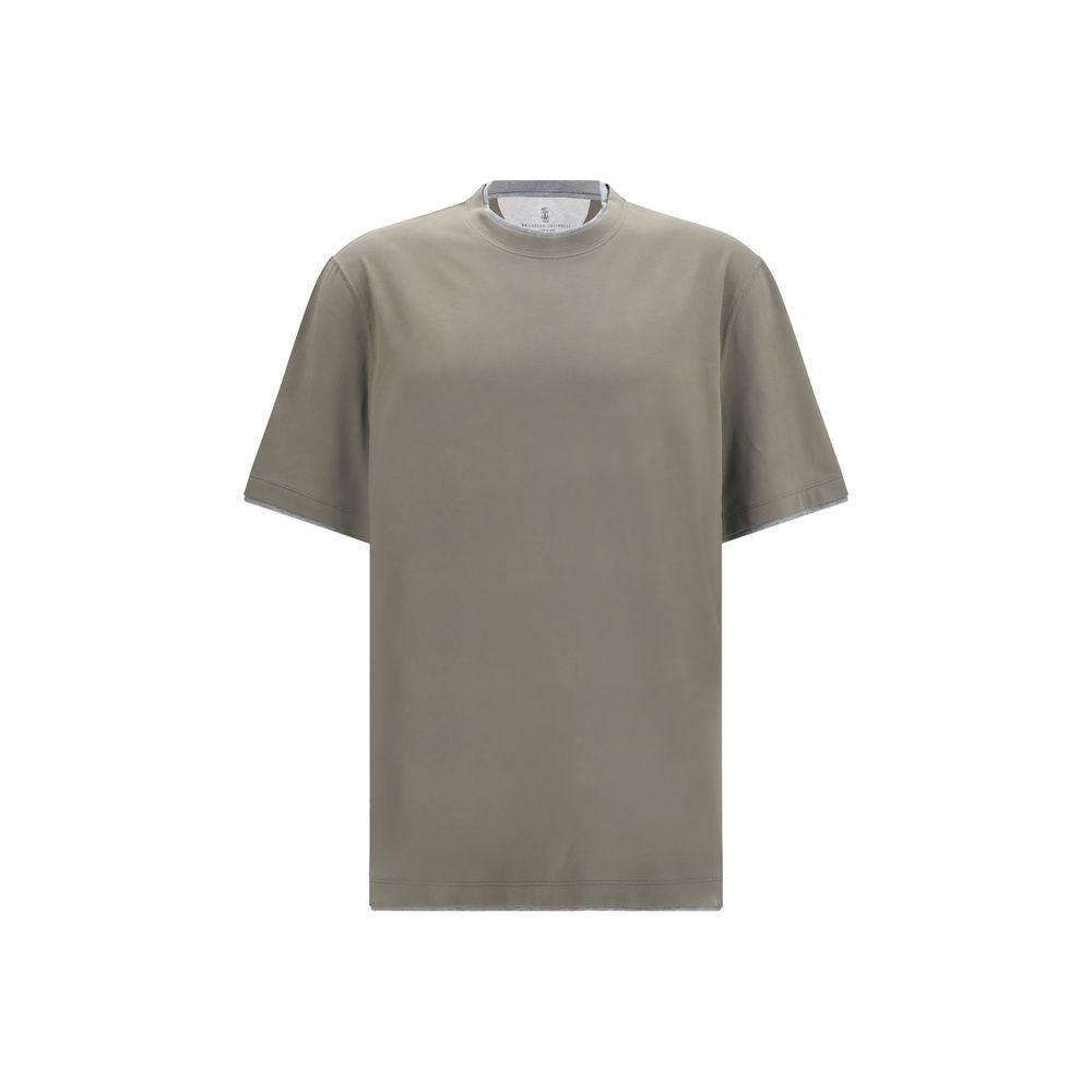 Brunello Cucinelli Bicolor Cotton T-Shirt