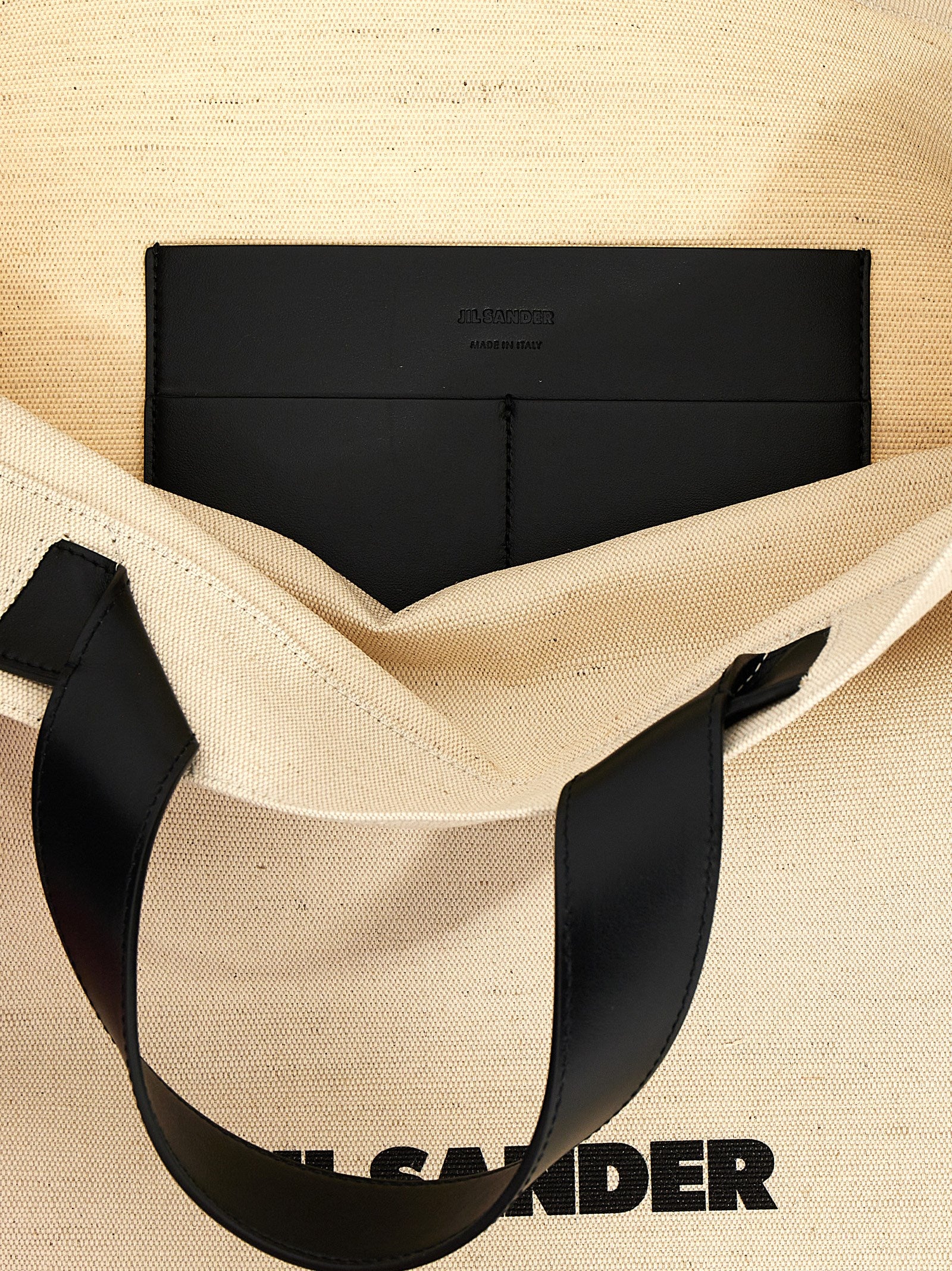 Jil Sander Bicolor Jute Tote Bag