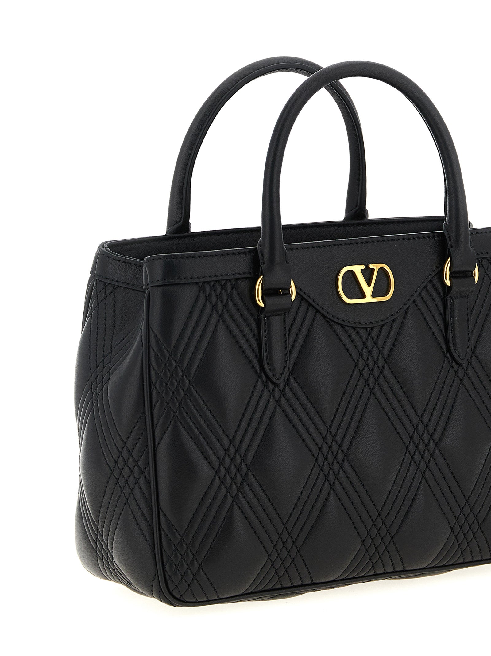 Valentino Garavani Black Lamb Leather Handbag