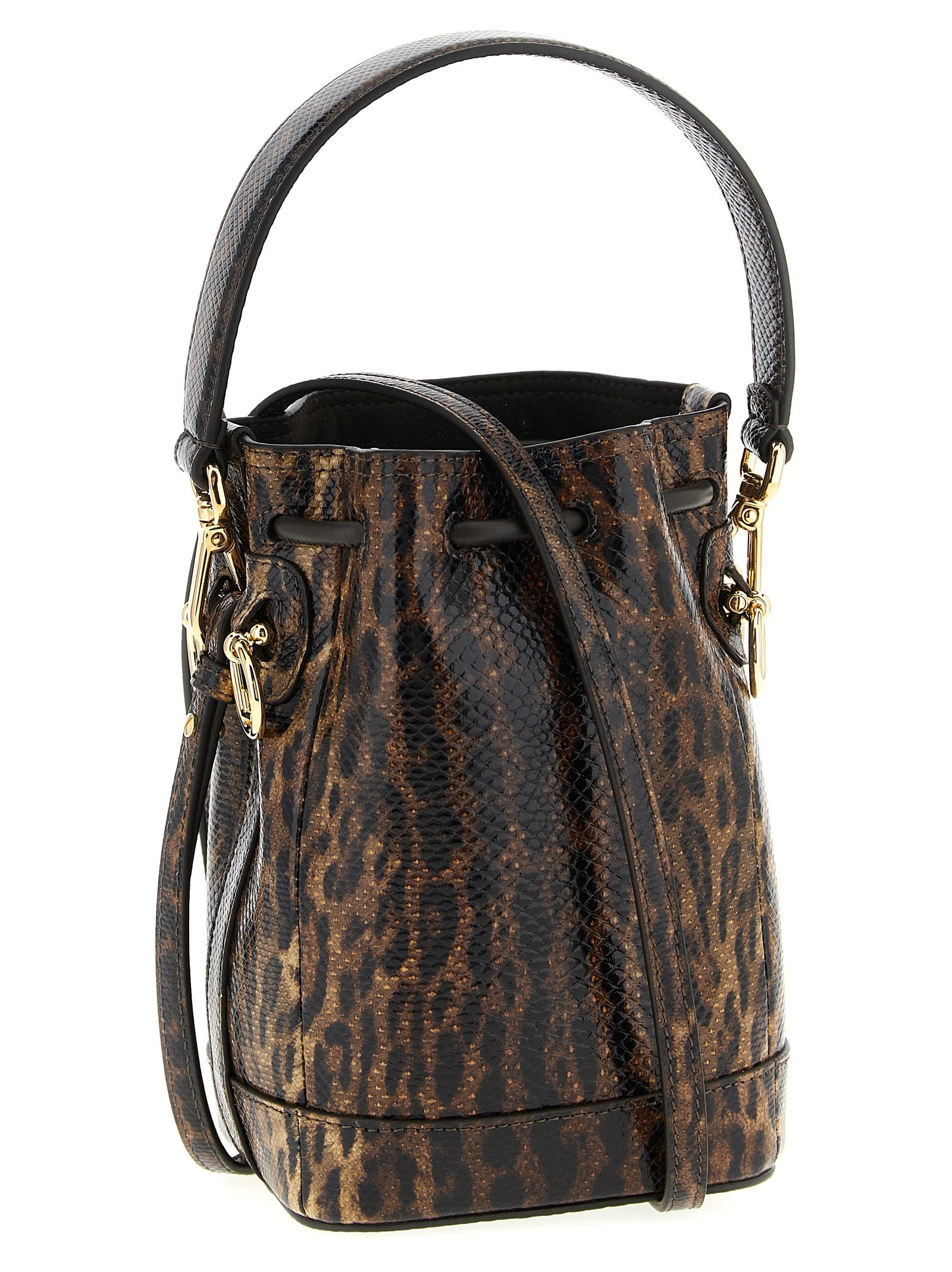 Fendi Brown Velvet Leather Handbag