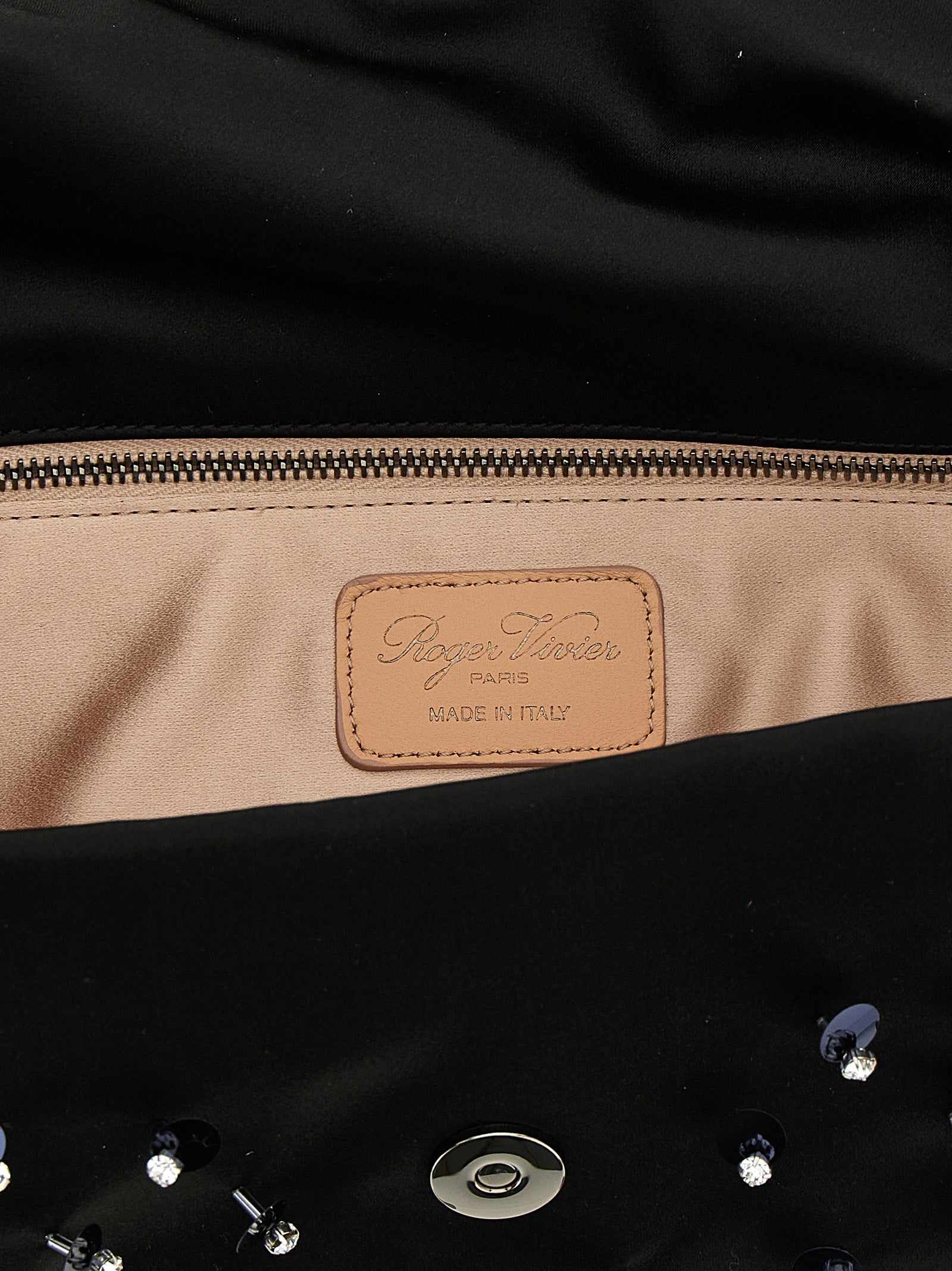 Roger Vivier Black Viscose Clutch Bag