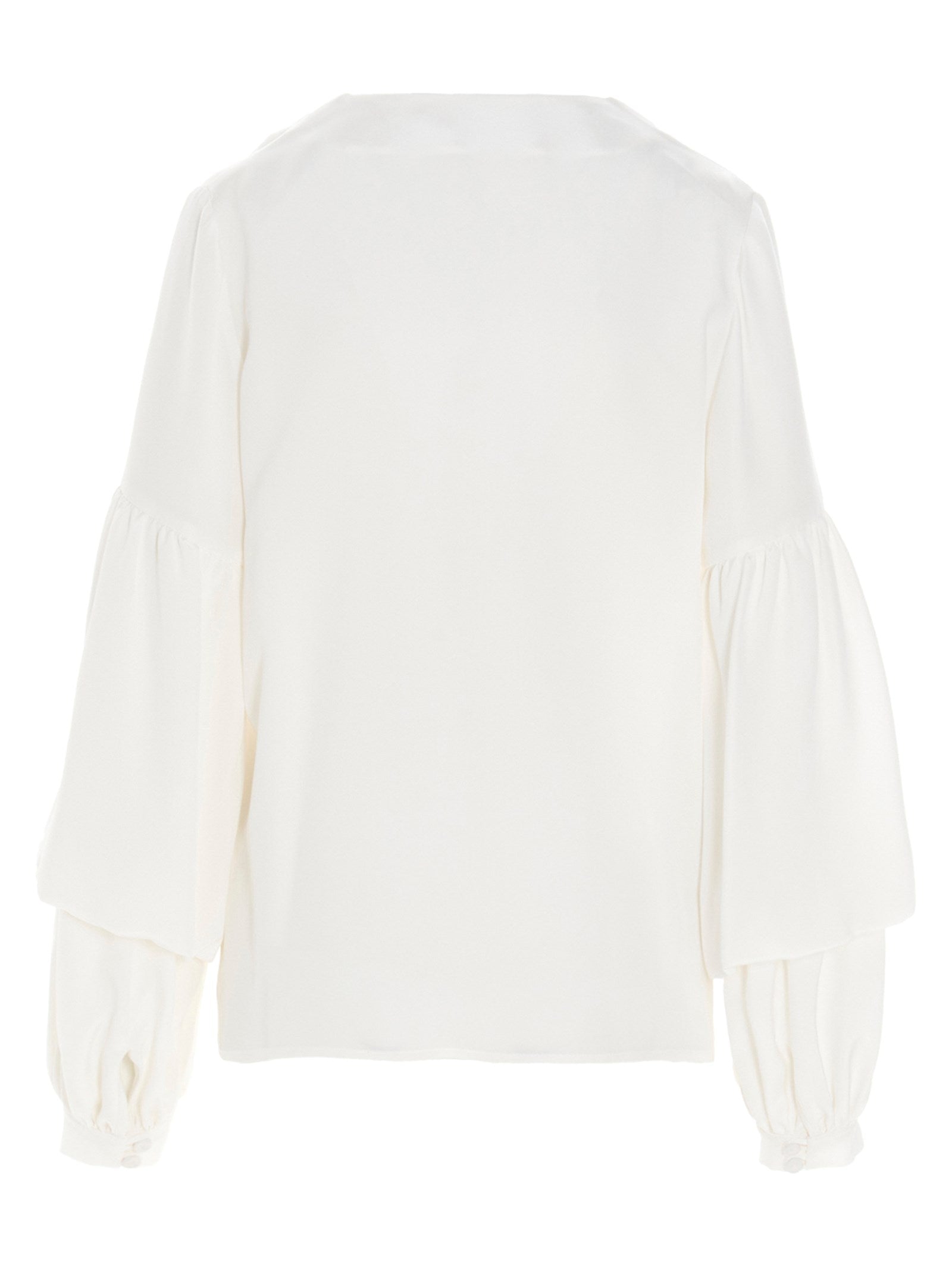 DI.LA3 PARI' White Silk Blouse