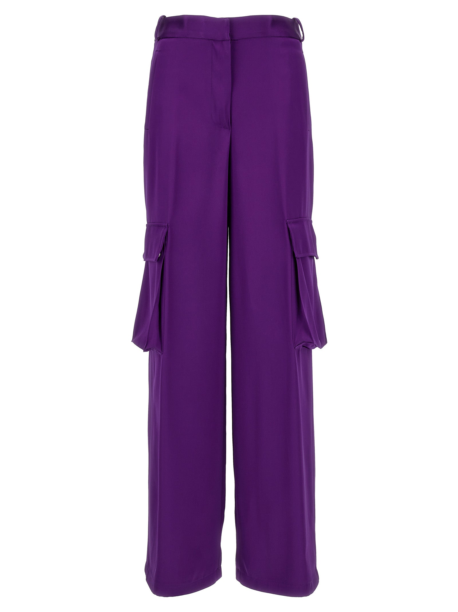 Versace Purple Viscose Cargo Pants